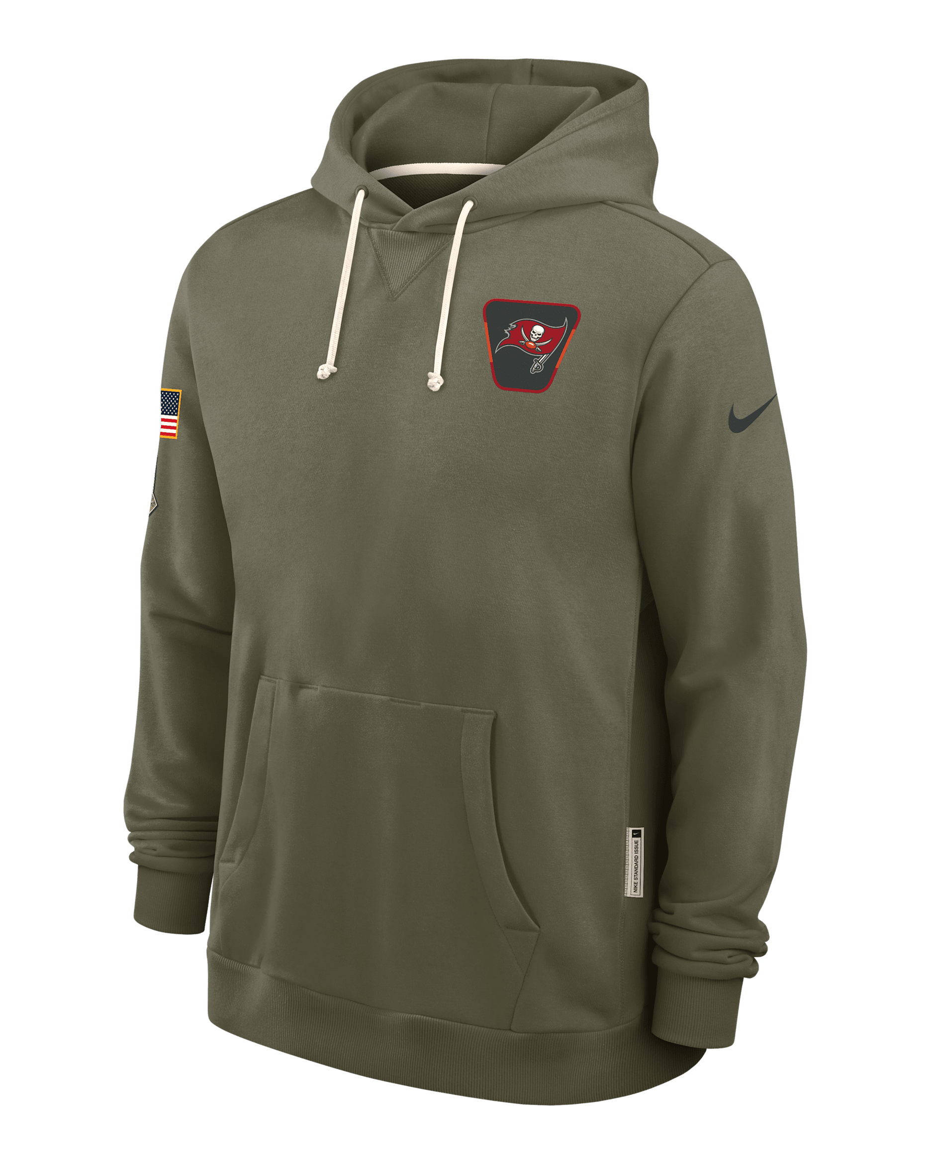 Tampa Bay Buccaneers Salute to Service Sideline Dominant Force Men's Nike Dri-FIT NFL Pullover Hoodie - Olive