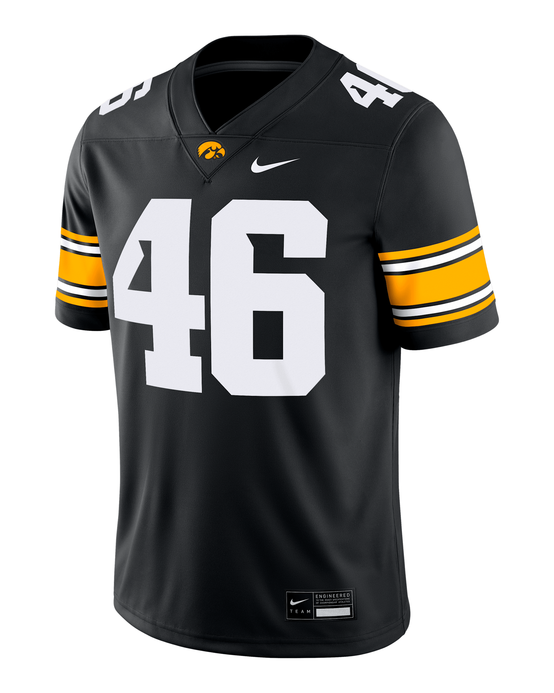 George Kittle Iowa Men’s Nike Dri-FIT College Game Jersey - Black