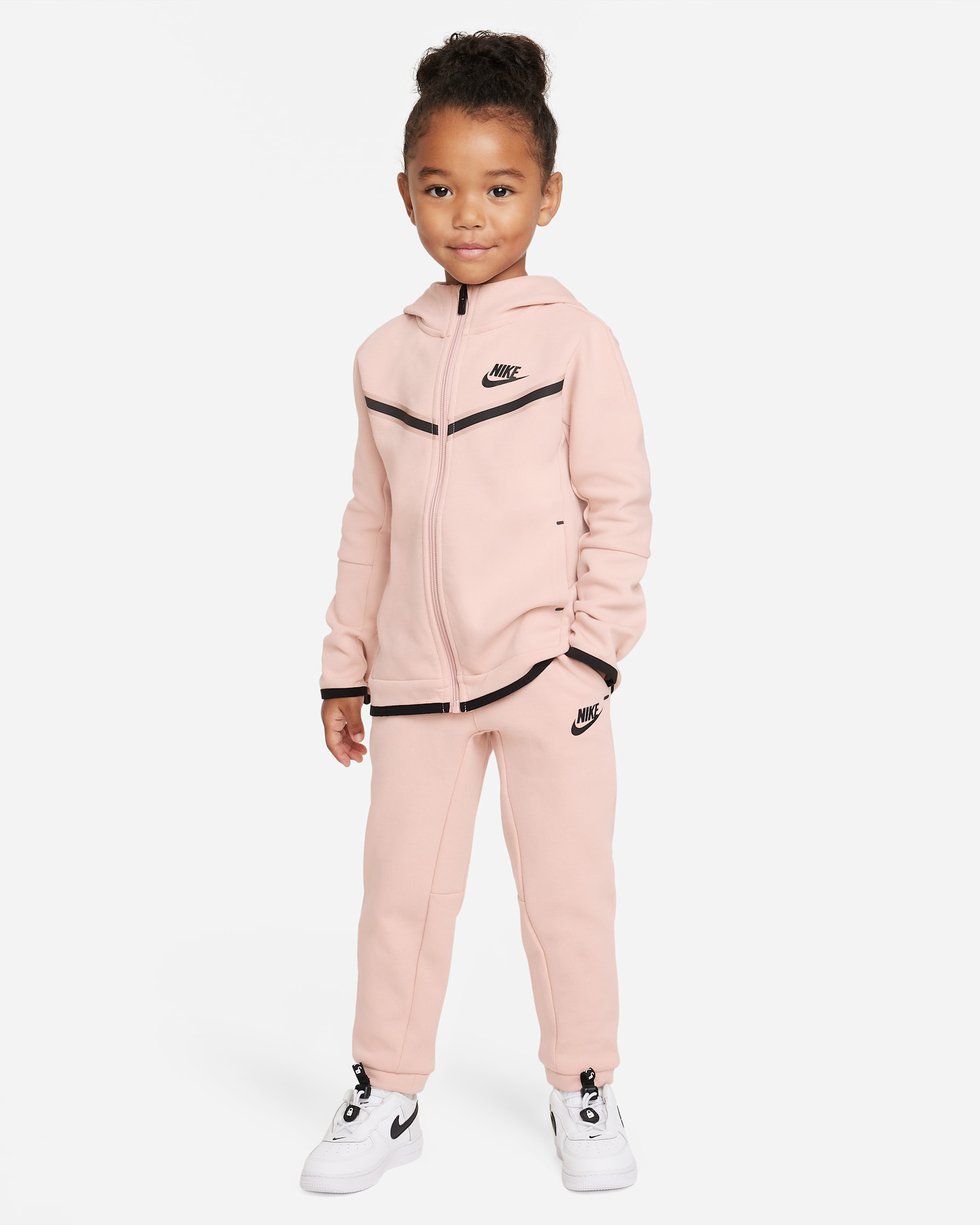 Ensemble sweat à capuche et pantalon Nike Sportswear Tech Fleece pour tout-petit - Pink Oxford