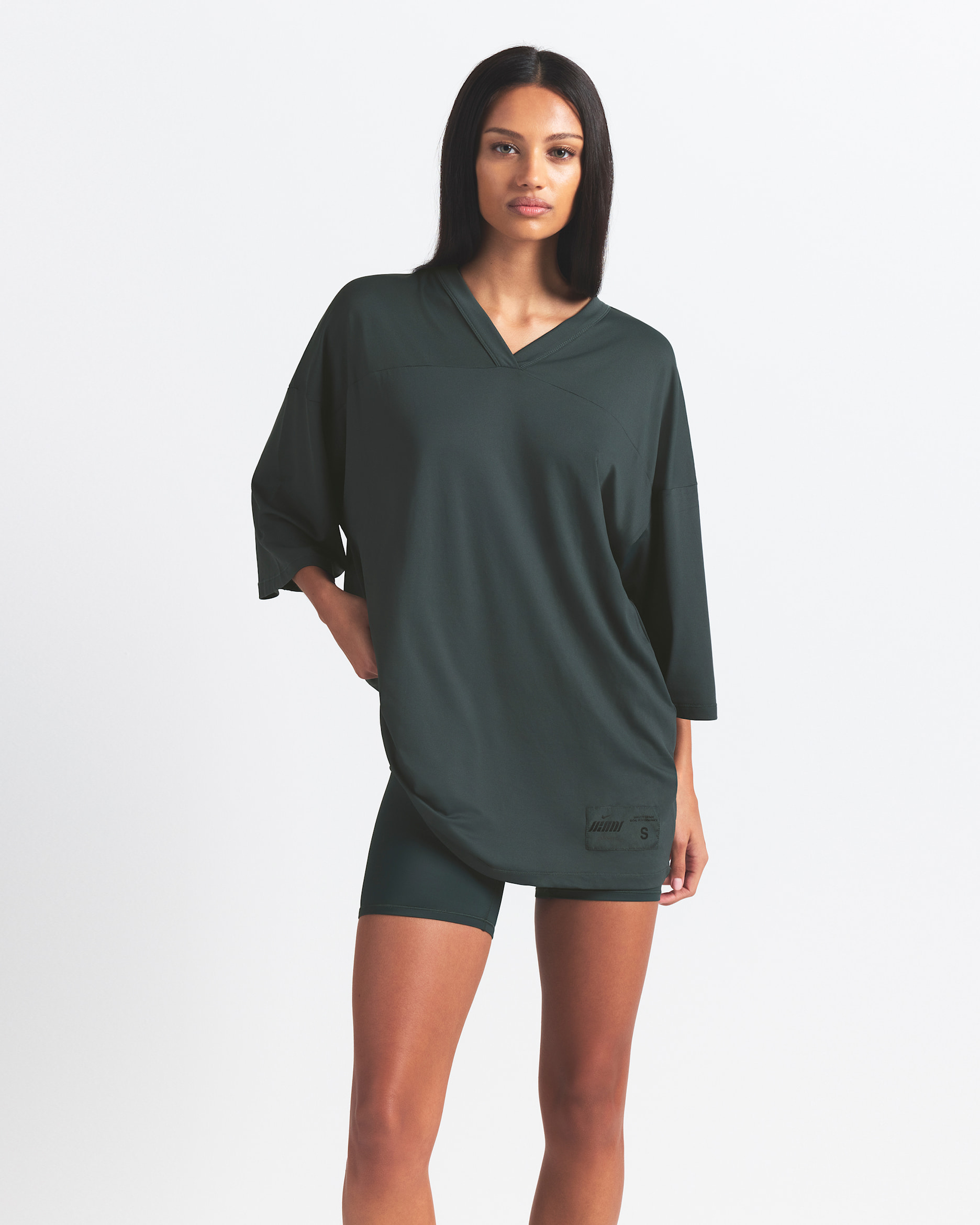 NikeSKIMS Airy Women's Oversized V-Neck T-Shirt - NSKM DARK TEAL/NSKM DARK TEAL