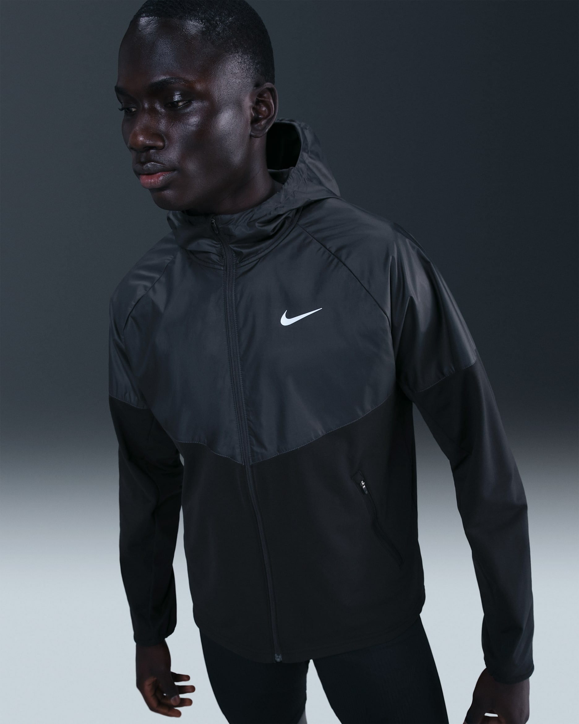 Giacca da running per l'inverno Repel Nike Miler – Uomo - Nero/Antracite