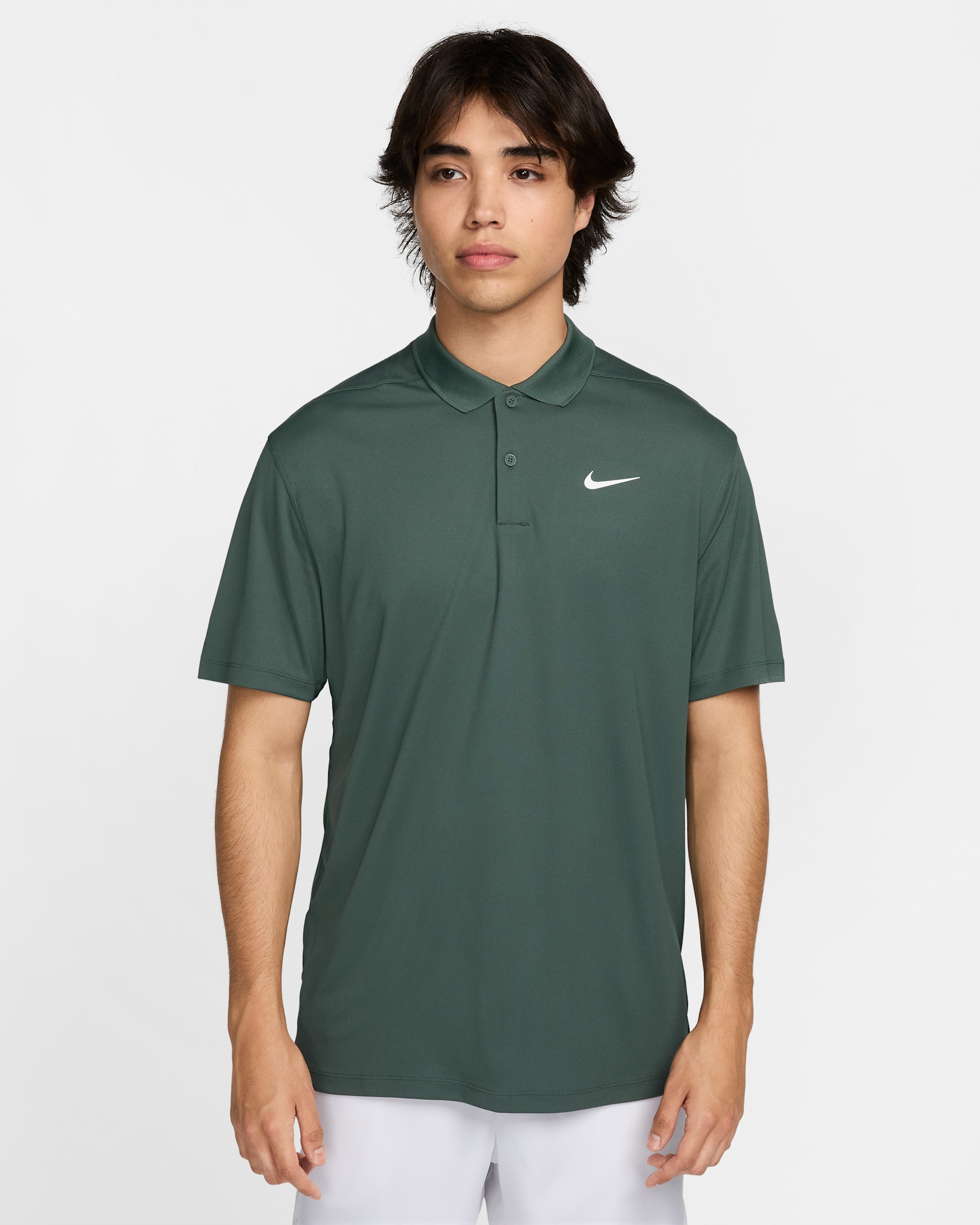 Polo de tenis para hombre NikeCourt Dri-FIT - Verde vintage/Blanco