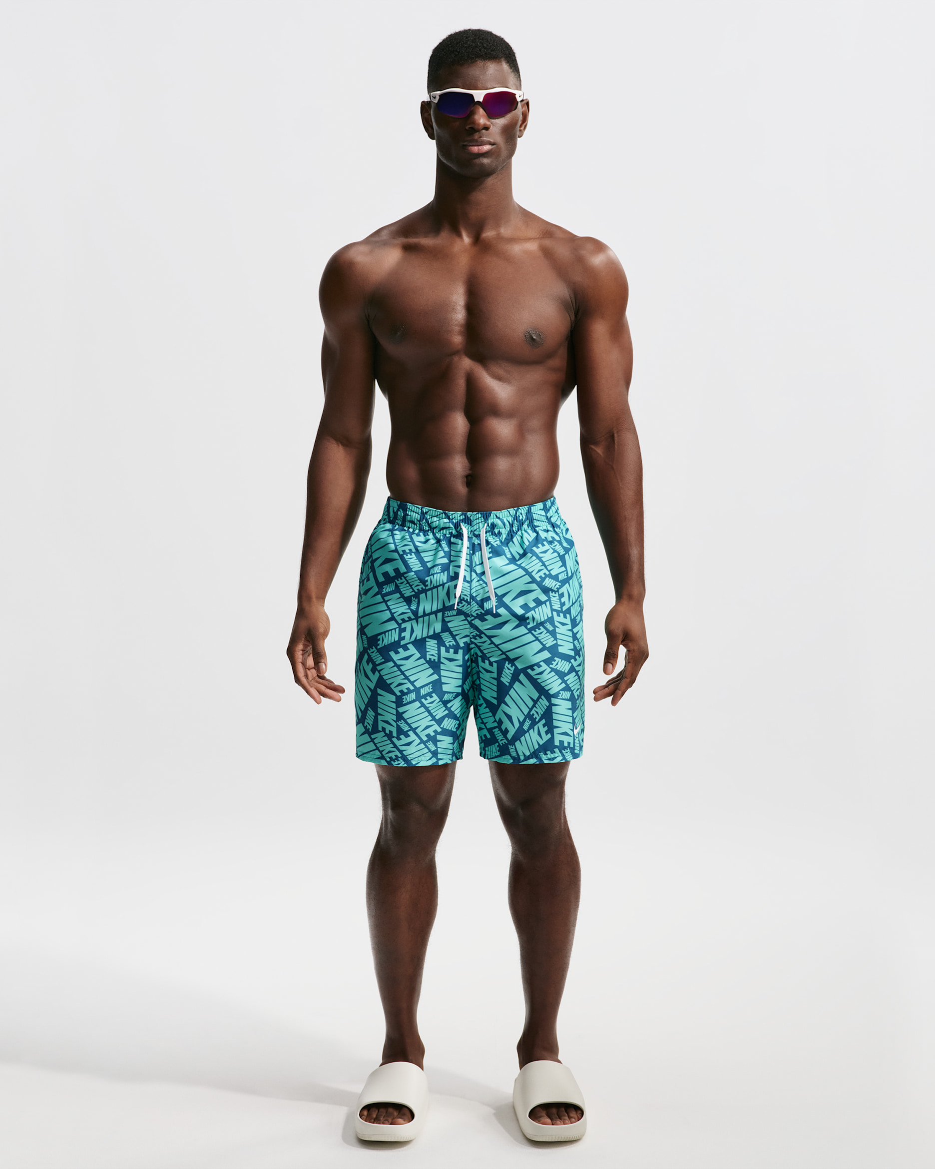 Nike Swim Breaker Men's 7" Brief-Lined Volley Short - Green Abyss