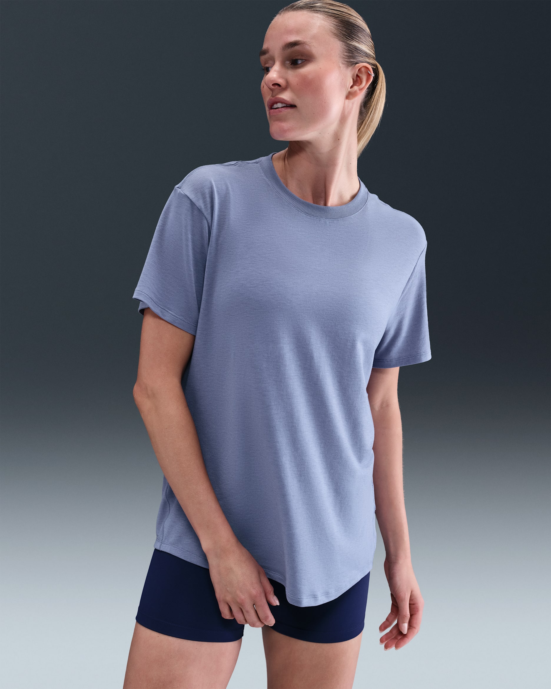 Nike One Relaxed Women's Dri-FIT Short-Sleeve Top - World Indigo