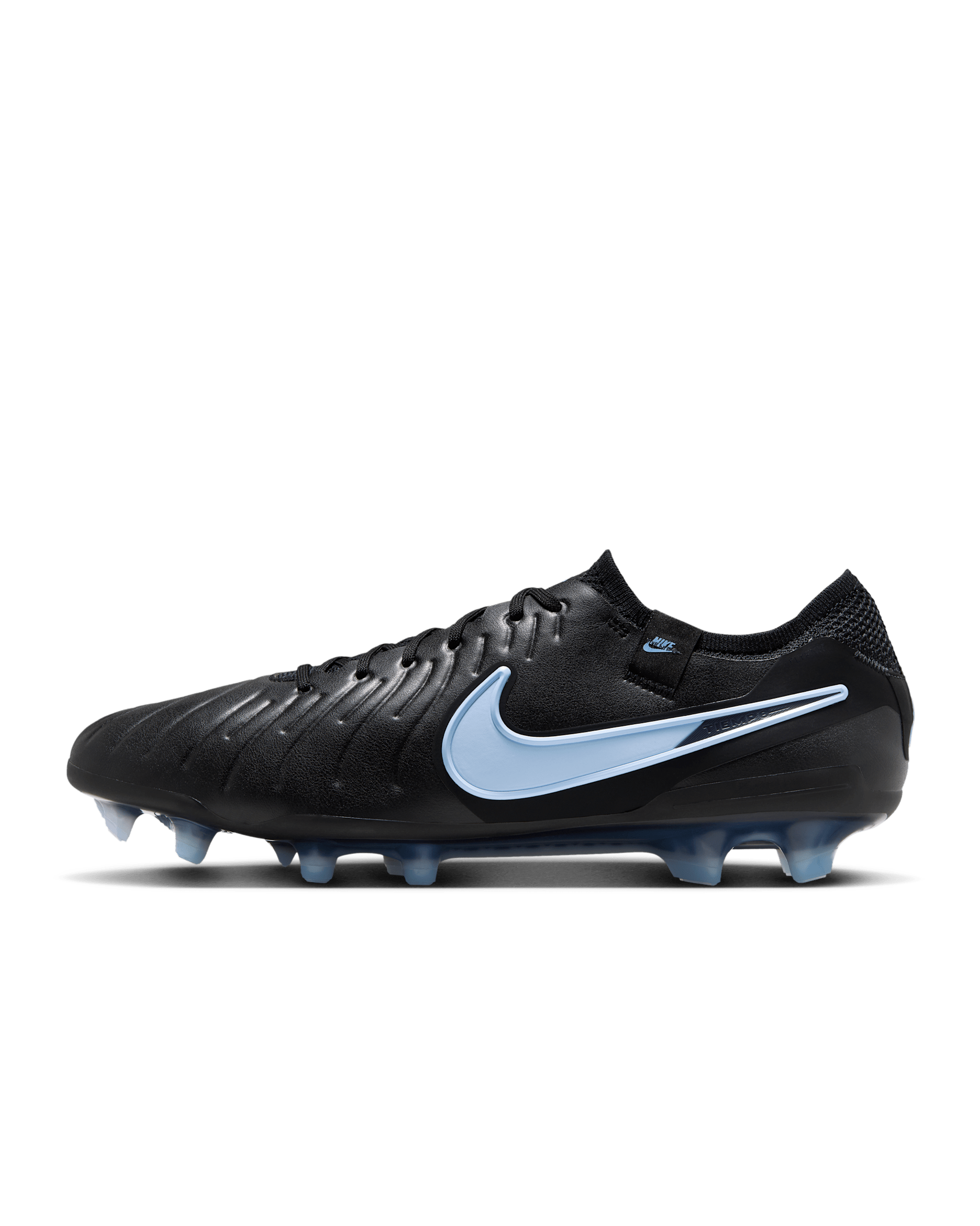 Tacos de fútbol de corte low para terreno firme Nike Tiempo Legend 10 Elite - Negro/Negro