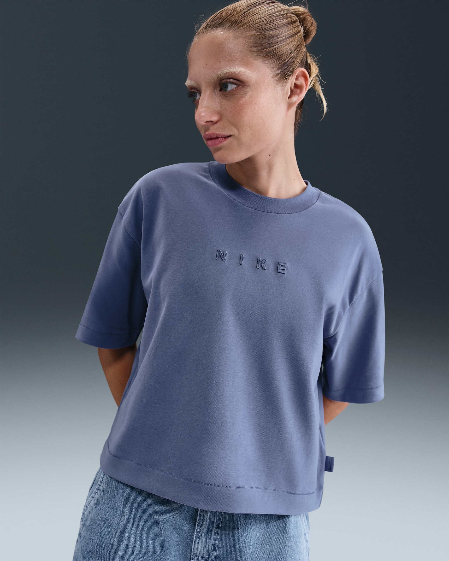 Nike Sportswear Women's Boxy Short-Sleeve T-Shirt - World Indigo/Sail
