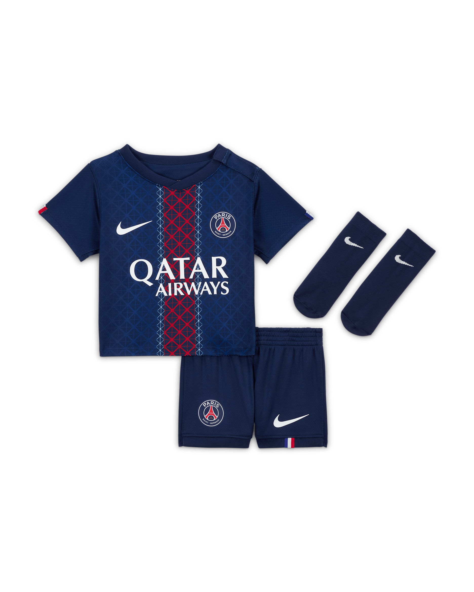 Paris Saint-Germain 2025/26 Stadium Home Baby/Toddler Nike Football Replica 3-Piece Kit - Midnight Navy/Midnight Navy/White