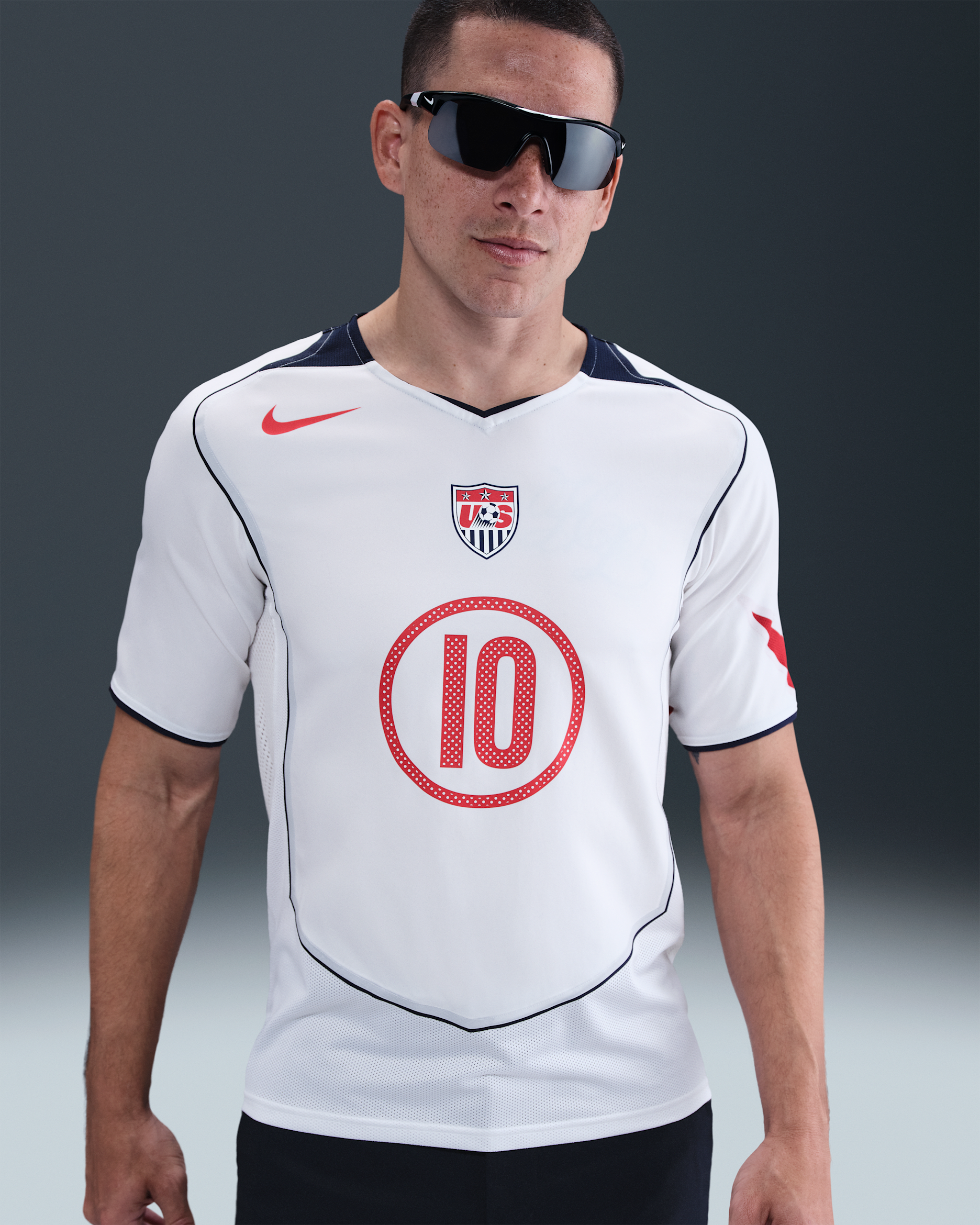 NIKE USA代表 アメリカ代表 サッカーシャツ モトクロス ロンT Y2K 