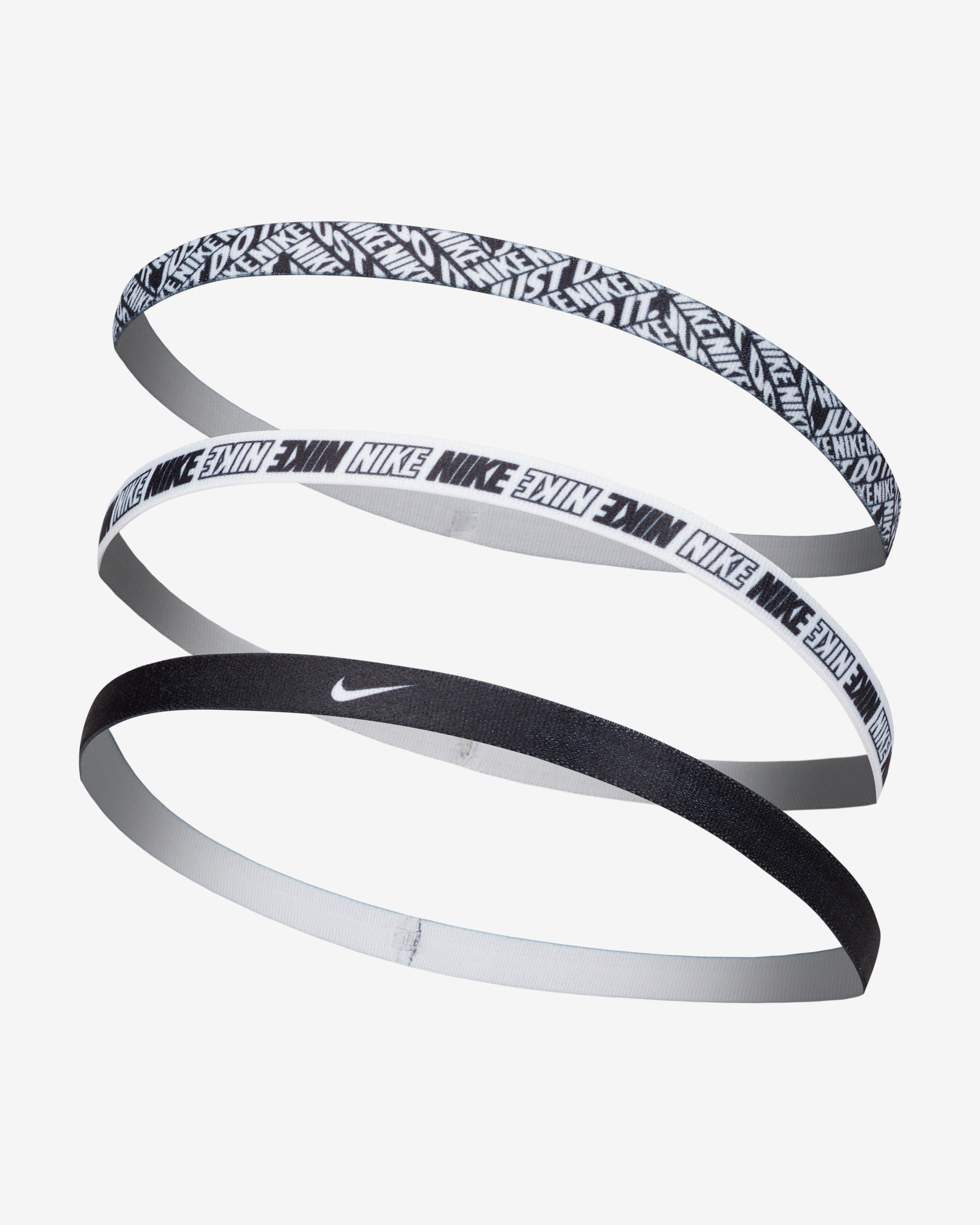 나이키 프린트 헤드밴드(3팩) - 멀티컬러/블랙/블랙/블랙