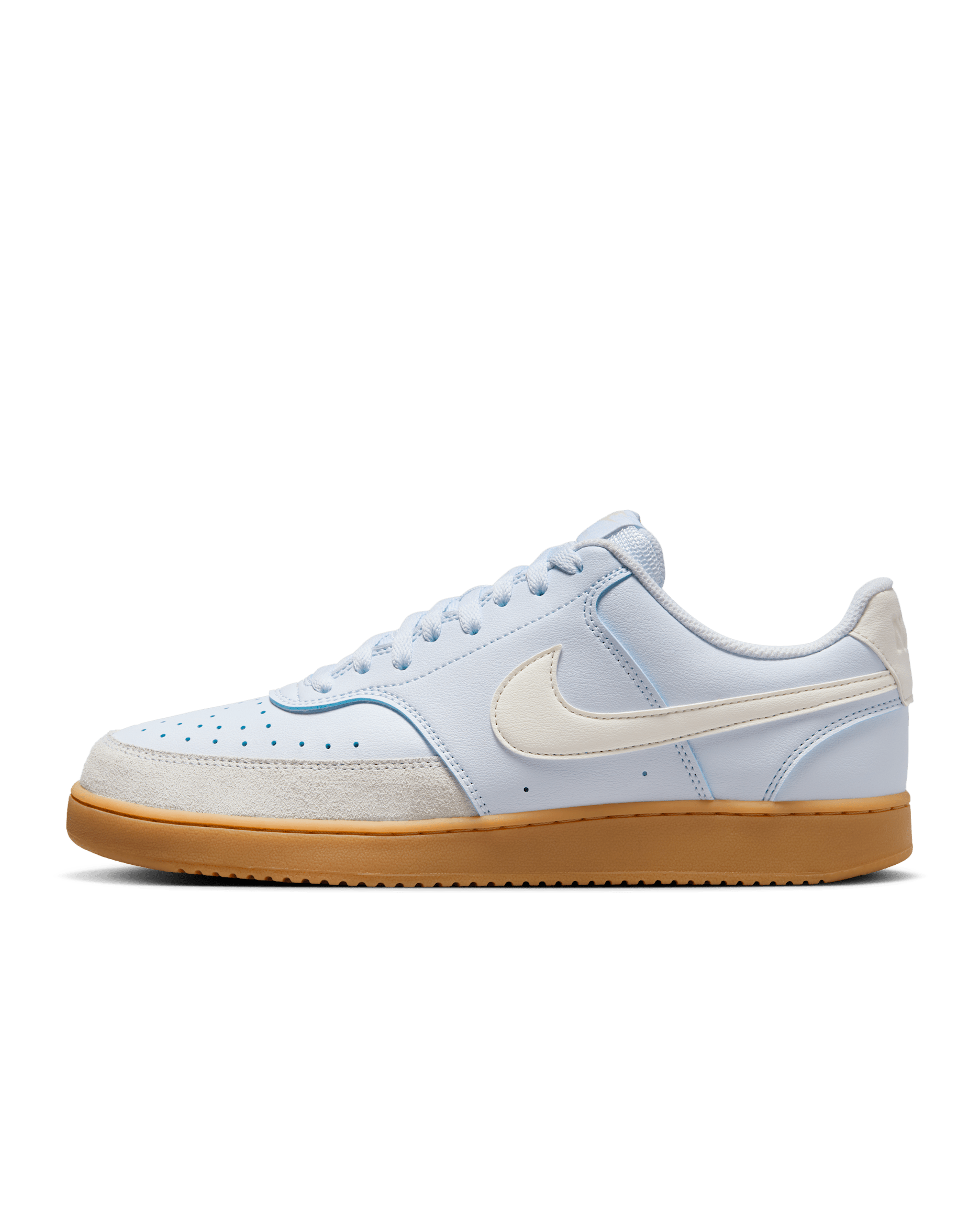 รองเท้าผู้ชาย Nike Court Vision Low - Football Grey/Gum Light Brown/Pale Ivory