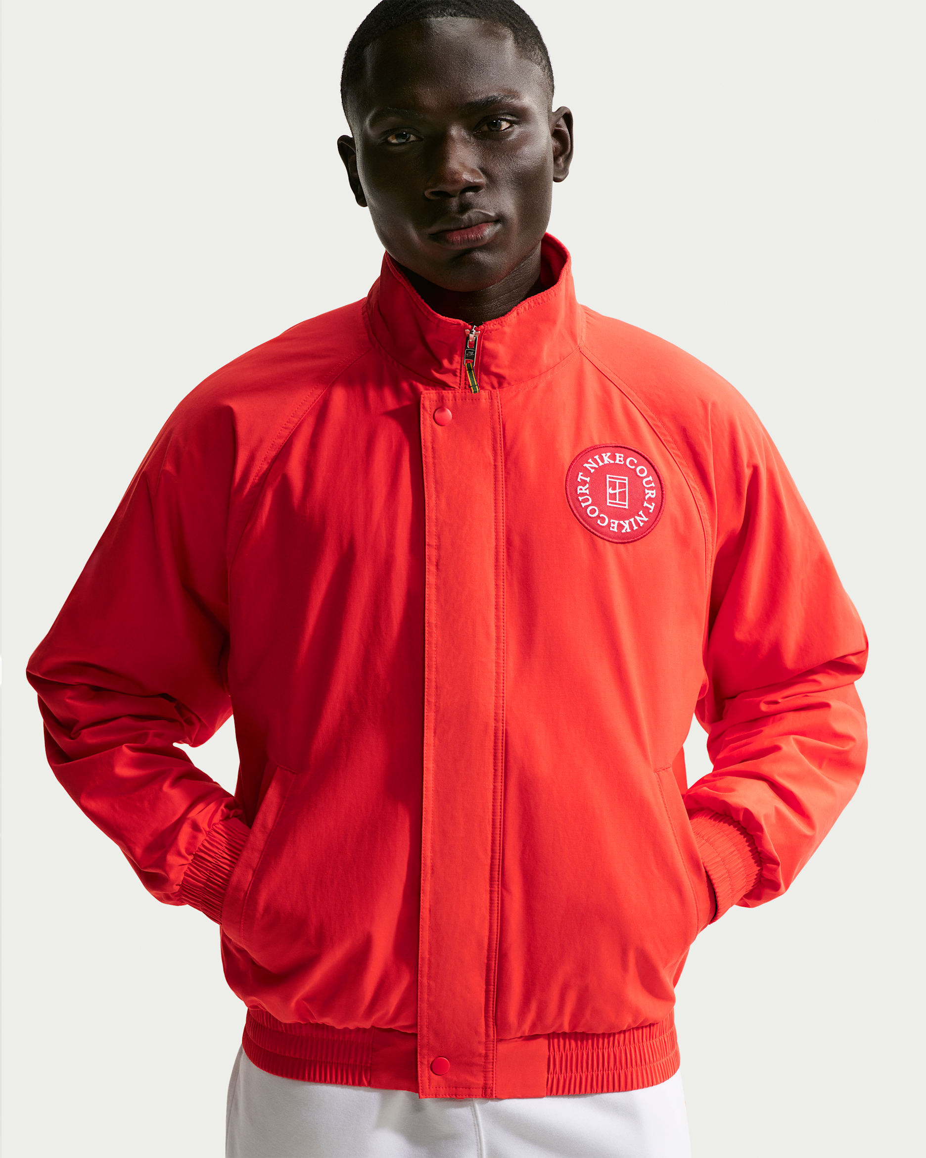 NikeCourt Heritage Men's Tennis Jacket - Chile Red/Chile Red