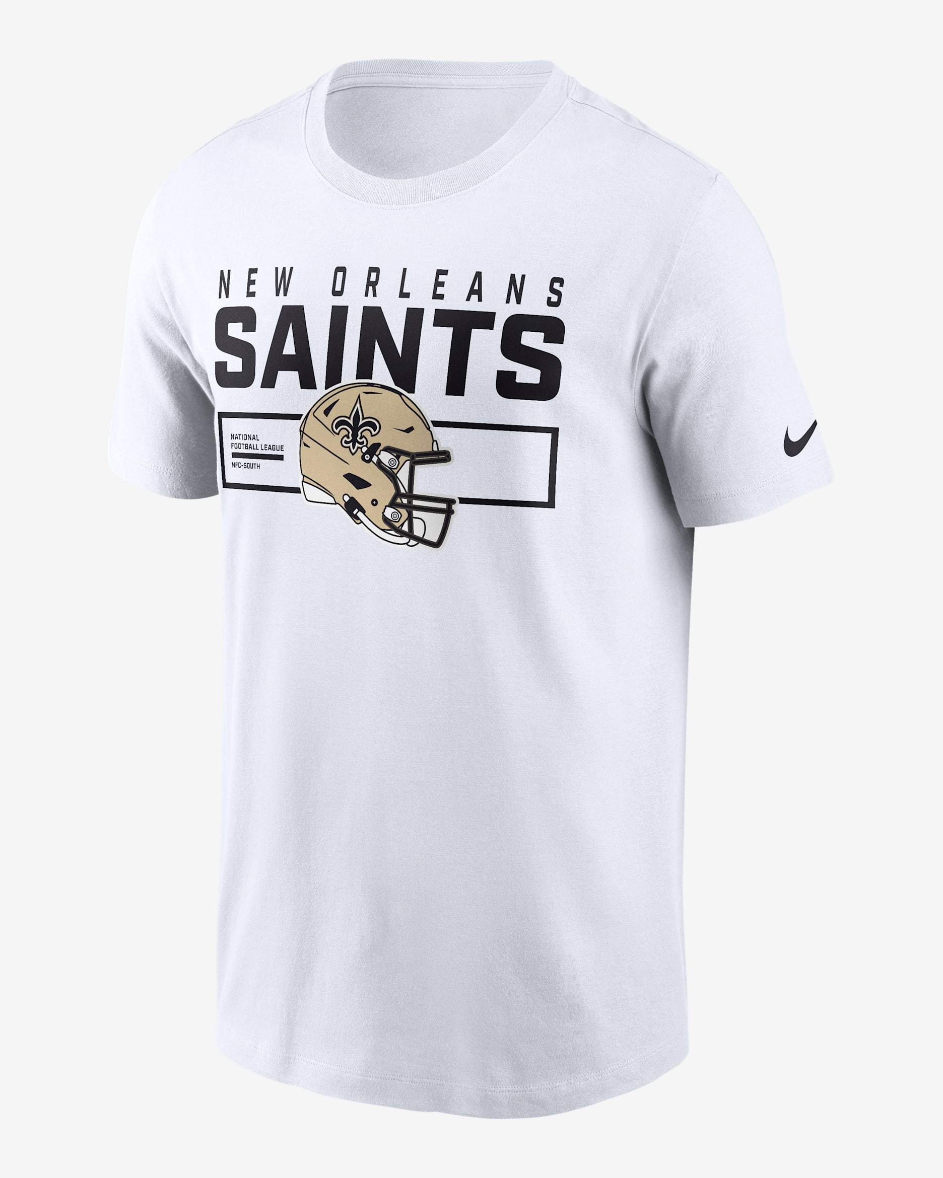 New Orleans Saints Helmet Essential Men's Nike NFL T-Shirt - White