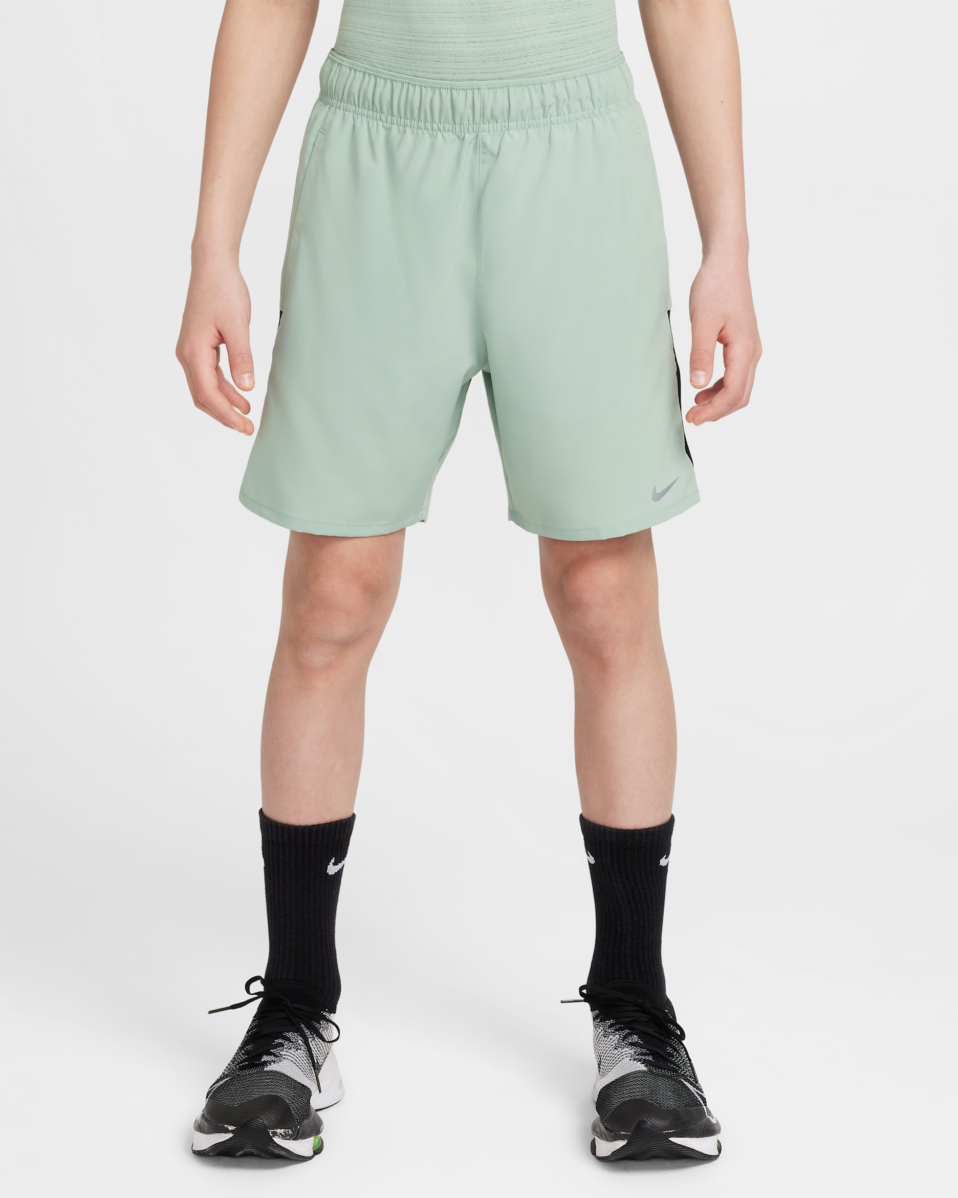 Nike Dri-FIT Challenger Older Kids' (Boys') Training Shorts - Steam/Black