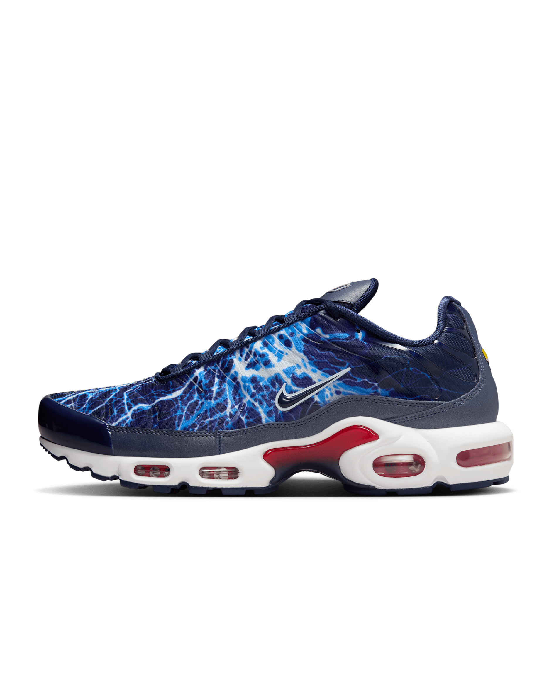 Chaussure Nike Air Max Plus « Eclair Lightning » pour homme - Midnight Navy/Salsa Red/Blanc/Midnight Navy