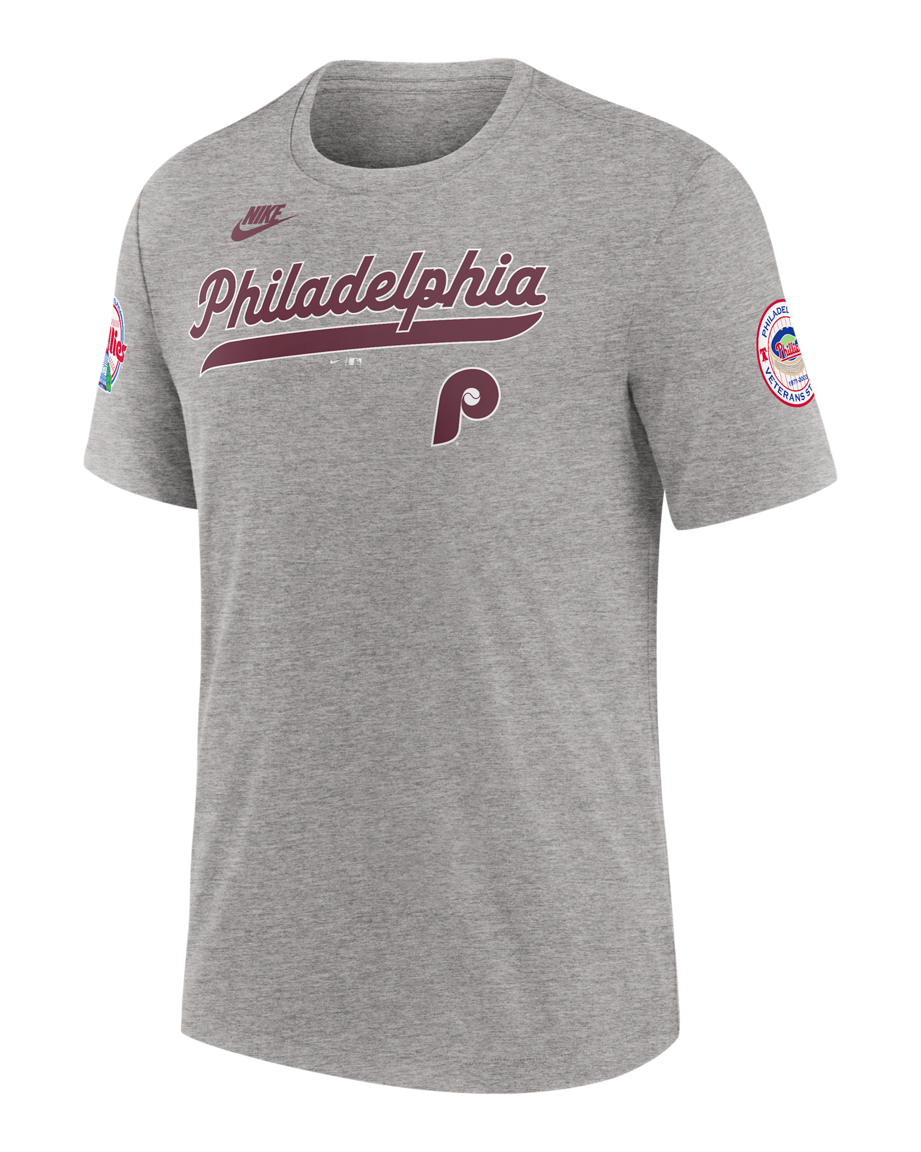 Philadelphia Phillies Cooperstown Eras Men's Nike MLB T-Shirt - Charcoal Heather