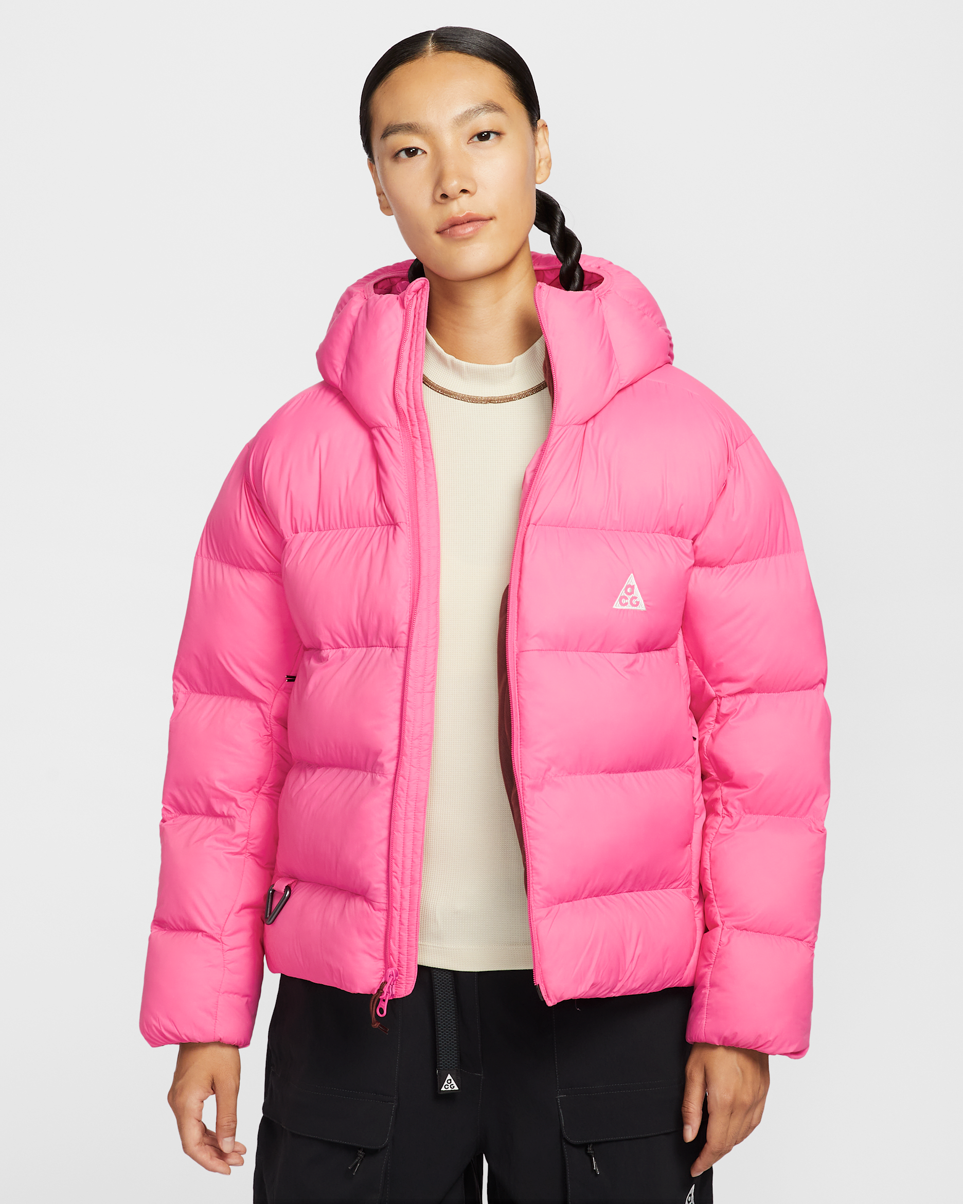 Nike ACG "Lunar Lake" PrimaLoft® Therma-FIT ADV lockere Jacke mit Kapuze (Damen) - Pinksicle/Pinksicle/Red Sepia/Summit White