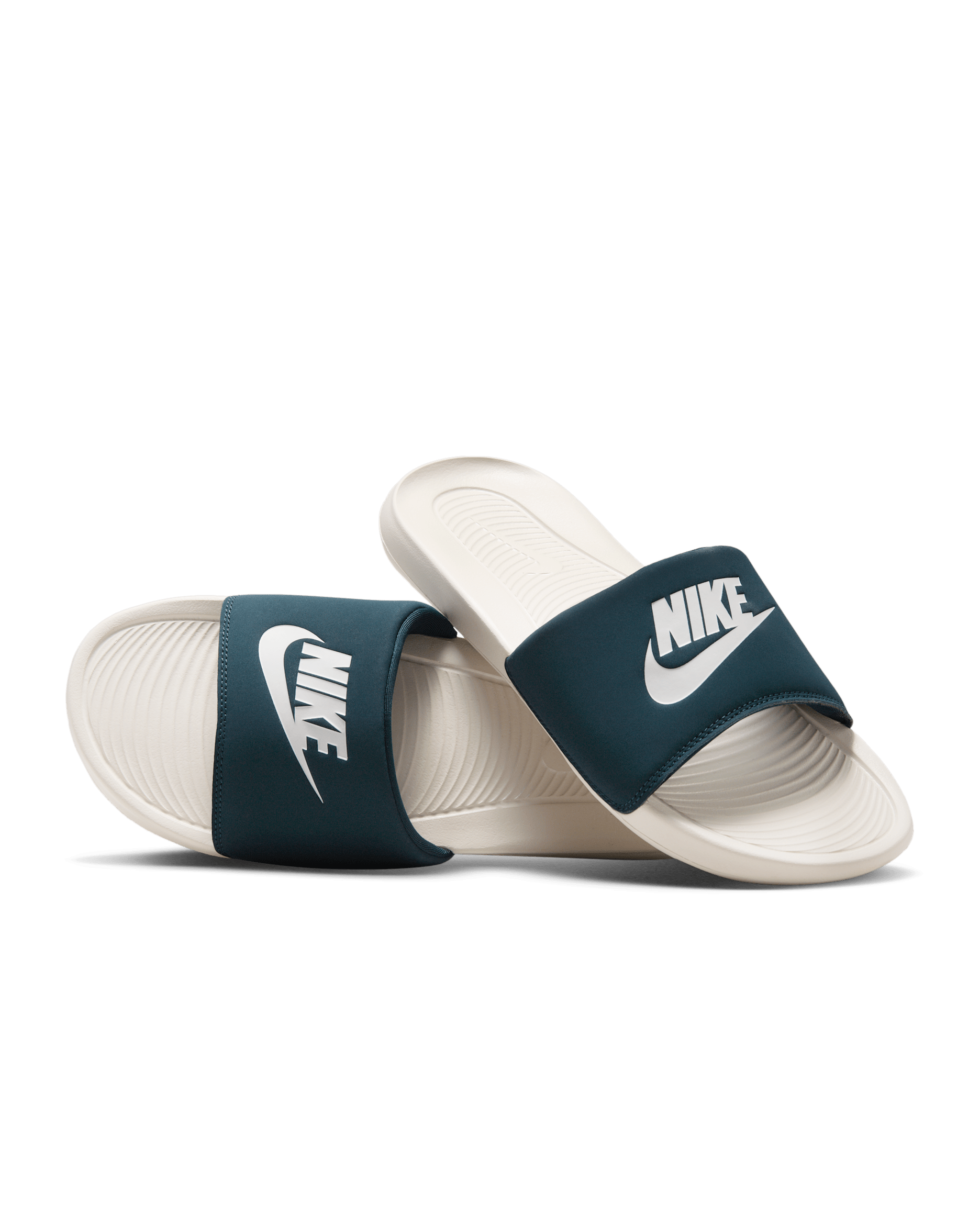 Nike Victori One Men's Slides - Armory Navy/Light Orewood Brown/Sail