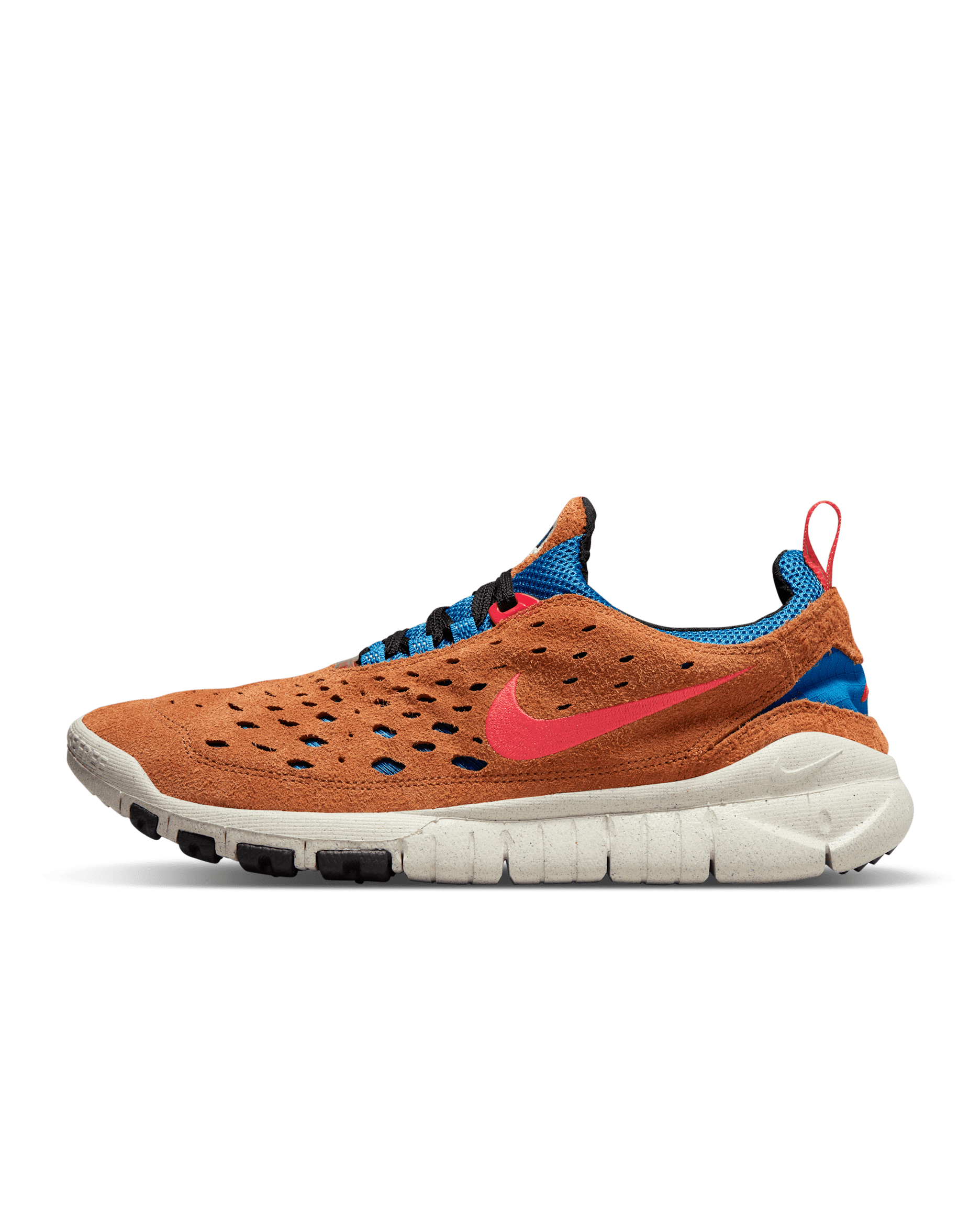 Nike Free Run Trail Zapatillas - Hombre - Dark Russet/Blue Nebula/Light Cream/Habanero Red