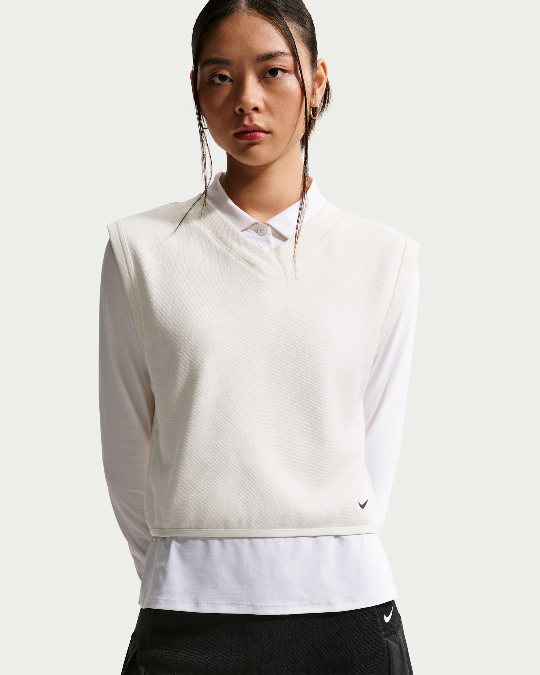 나이키 여성 브이넥 골프 베스트 - 세일/블랙