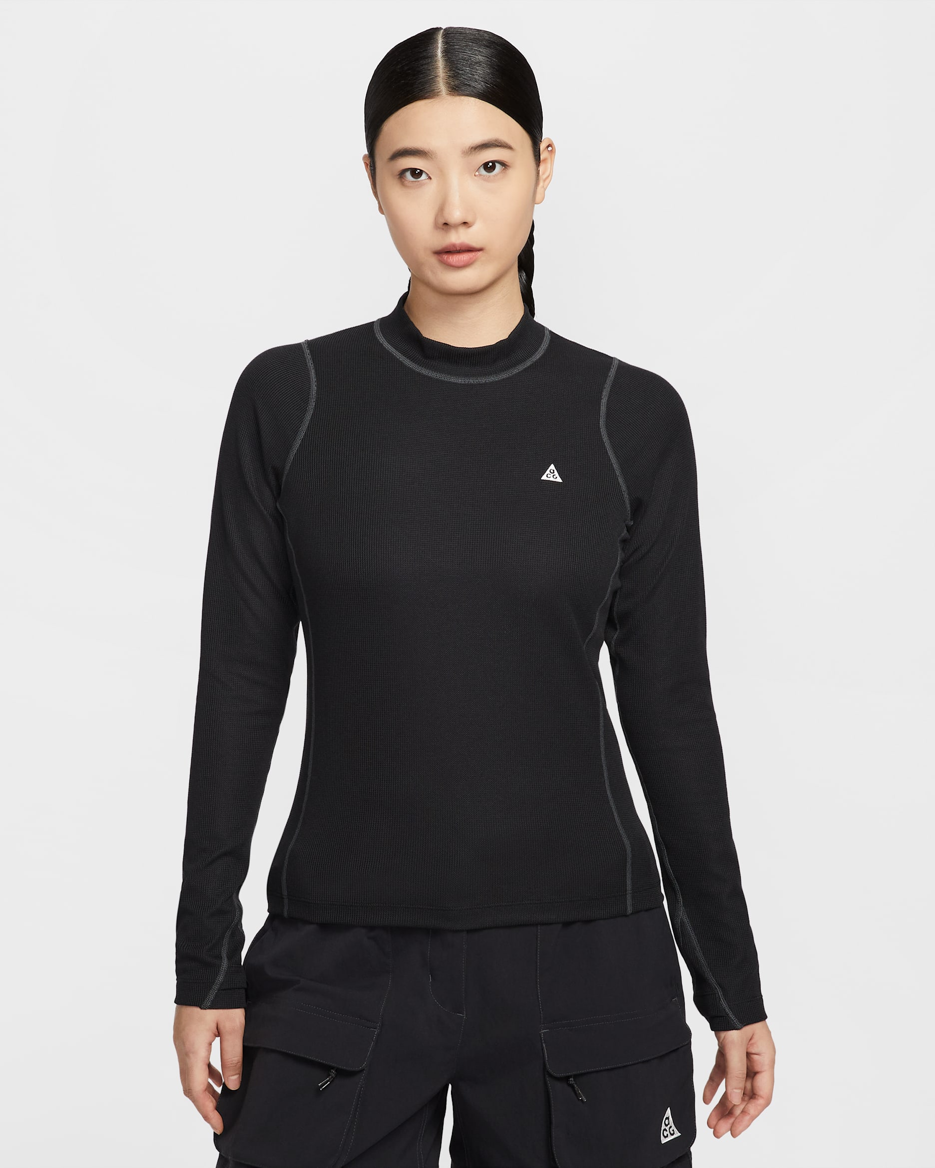 나이키 ACG '치나티' 여성 드라이 핏 ADV 긴팔 베이스 레이어 - 블랙/앤트러사이트/서밋 화이트