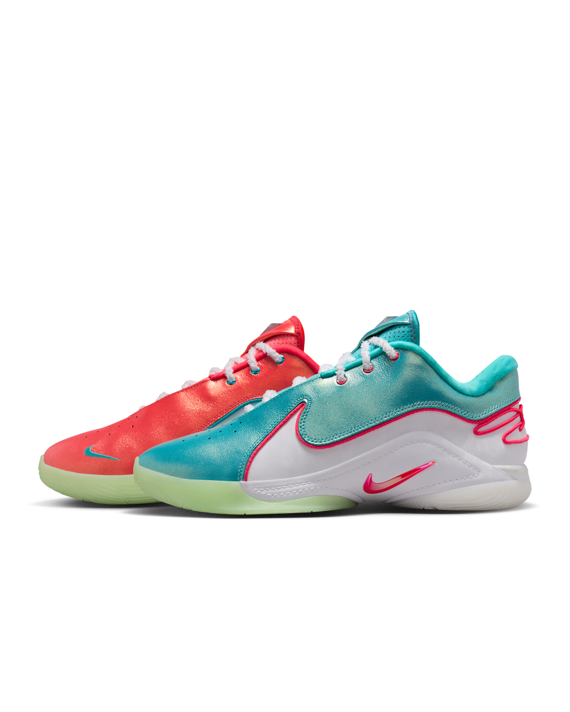 LeBron XXII «Limelight» basketsko - Solar Red/Hvit/Vapor Green/Dusty Cactus