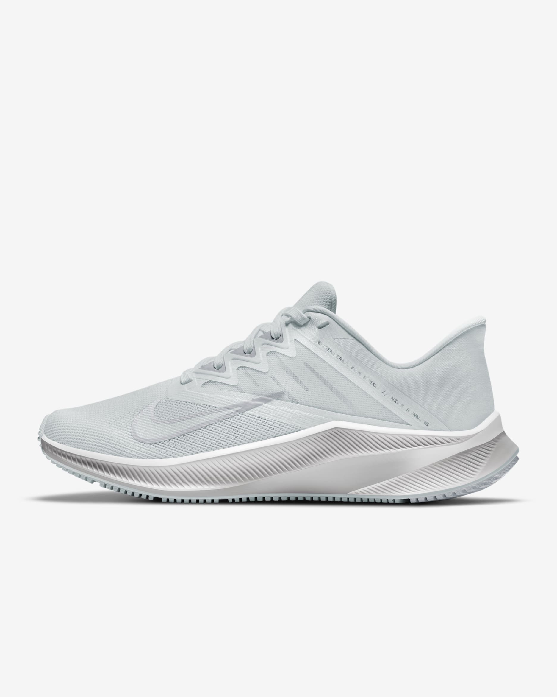 Nike Quest 3 Women's Road Running Shoes - Pure Platinum/White/Wolf Grey/Metallic Silver