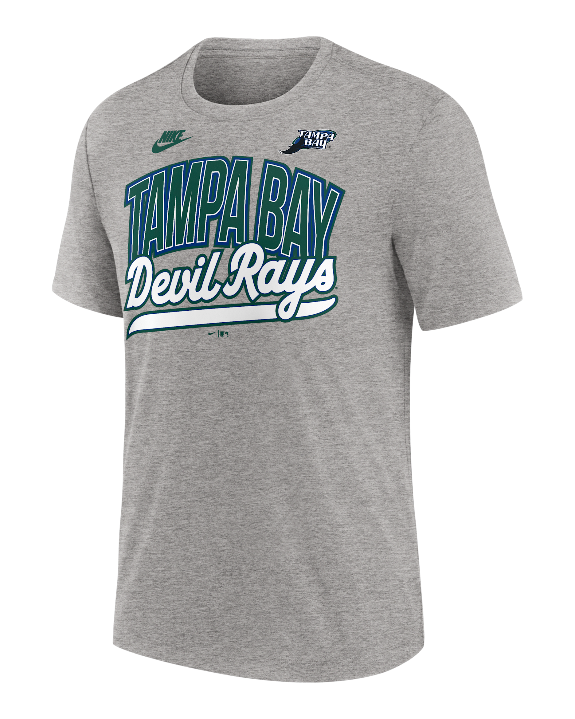 Tampa Bay Rays Cooperstown Retro Men's Nike MLB T-Shirt - Grey Heather