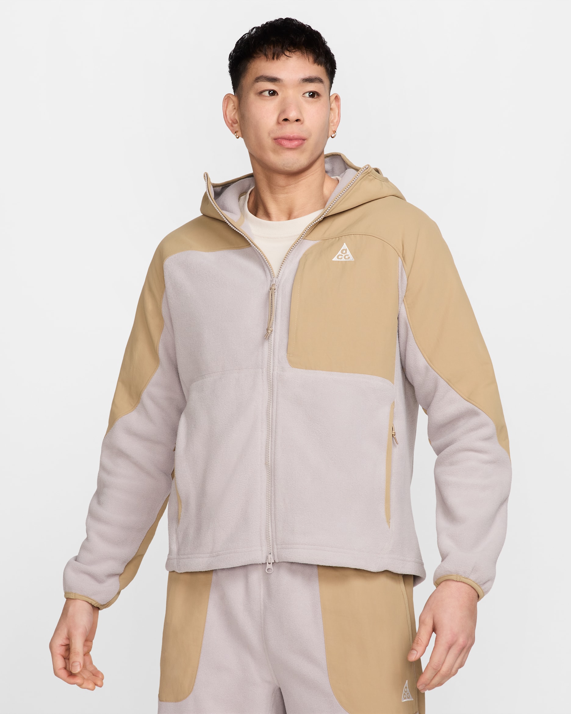 ナイキ ACG "Wolf Tree" プラス フルジップ フーデッド ミッドレイヤー - パラシュートベージュ/カレッジグレー/サミットホワイト