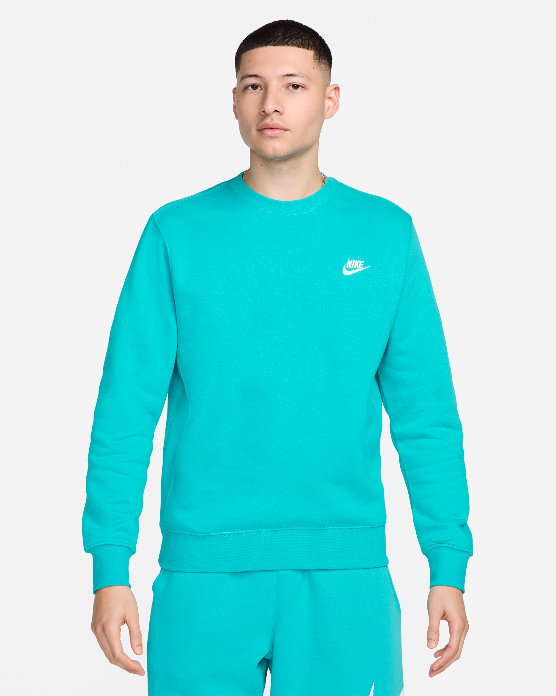 Nike Sportswear Club Fleece Men's Crew - Dusty Cactus/White