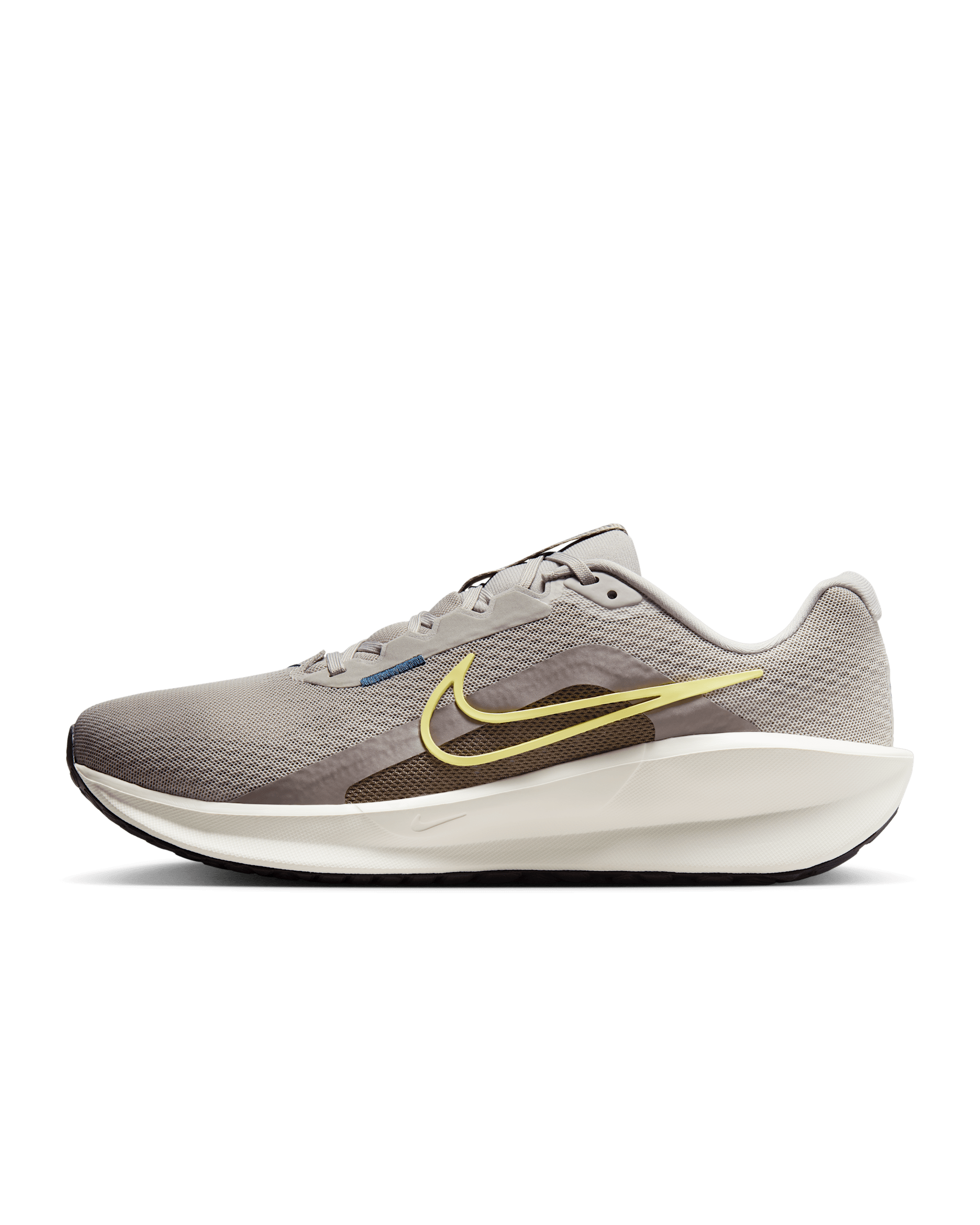 Nike Downshifter 13 Men's Road Running Shoes - College Grey/Cave Stone/Diffused Blue/Soft Yellow