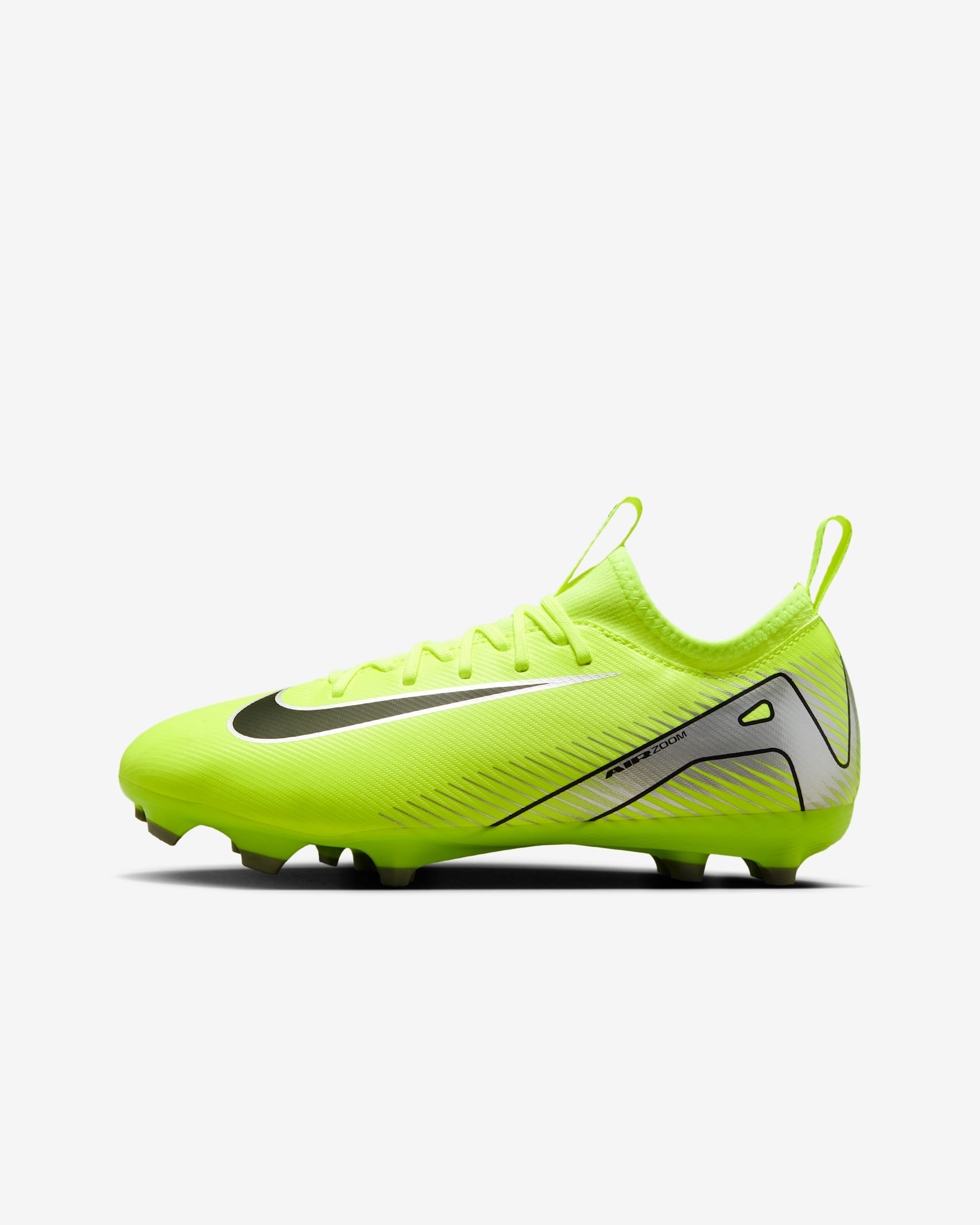 Nike Jr. Mercurial Vapor 16 Academy Younger/Older Kids' Multi-Ground Low-Top Football Boot - Volt/Black