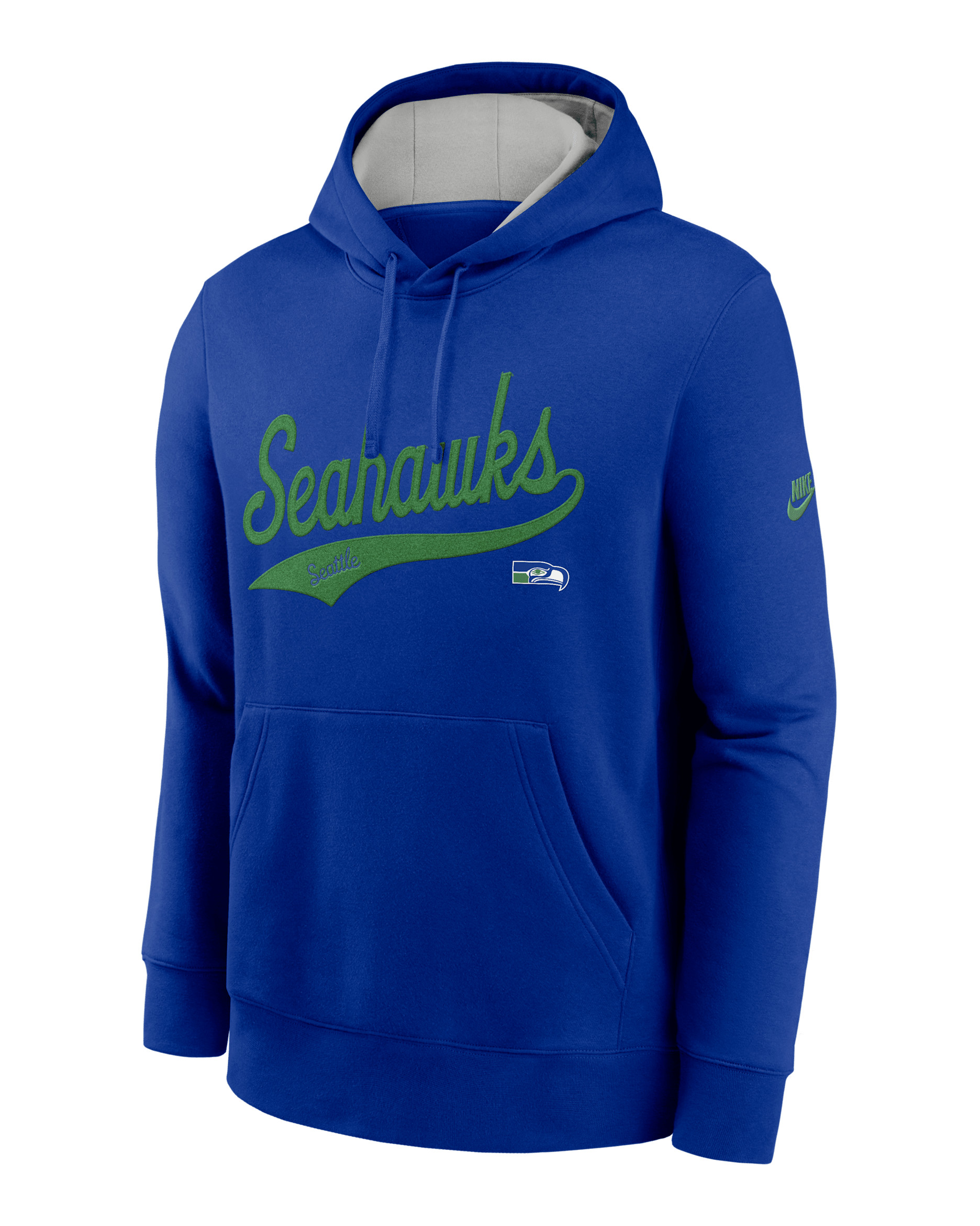 Seattle Seahawks Rewind Club Logo Men's Nike NFL Pullover Hoodie - Old Royal