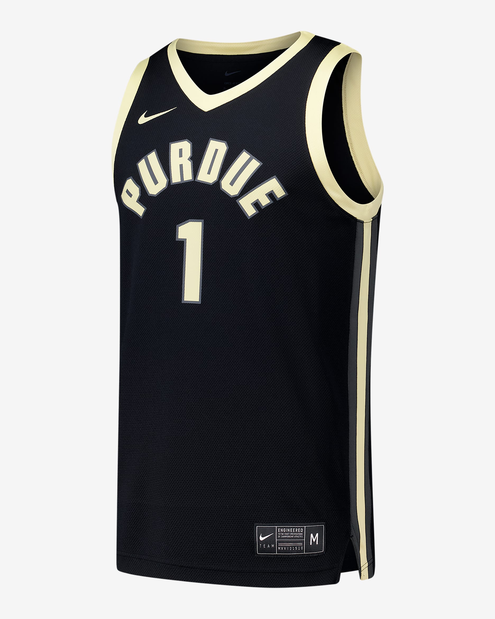 Jersey de básquetbol universitario Nike Dri-FIT Replica para hombre Purdue - Negro