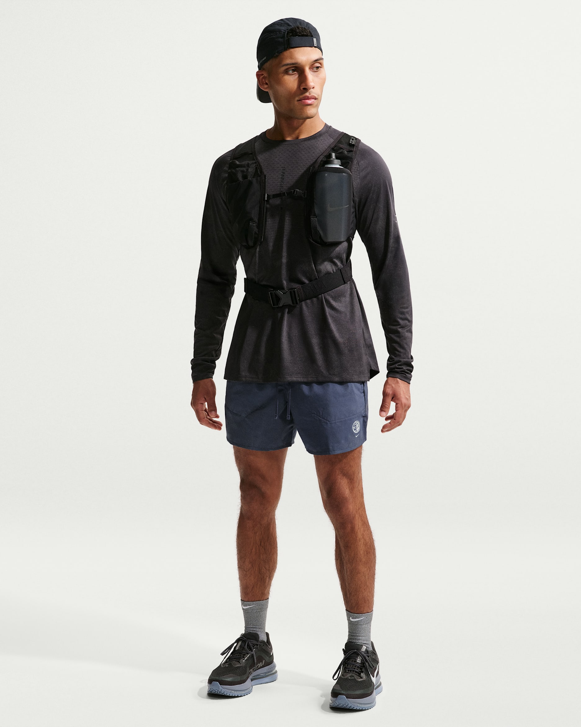 Nike Stride Men's 5" Brief-Lined Running Shorts with Reflective Accents - Thunder Blue