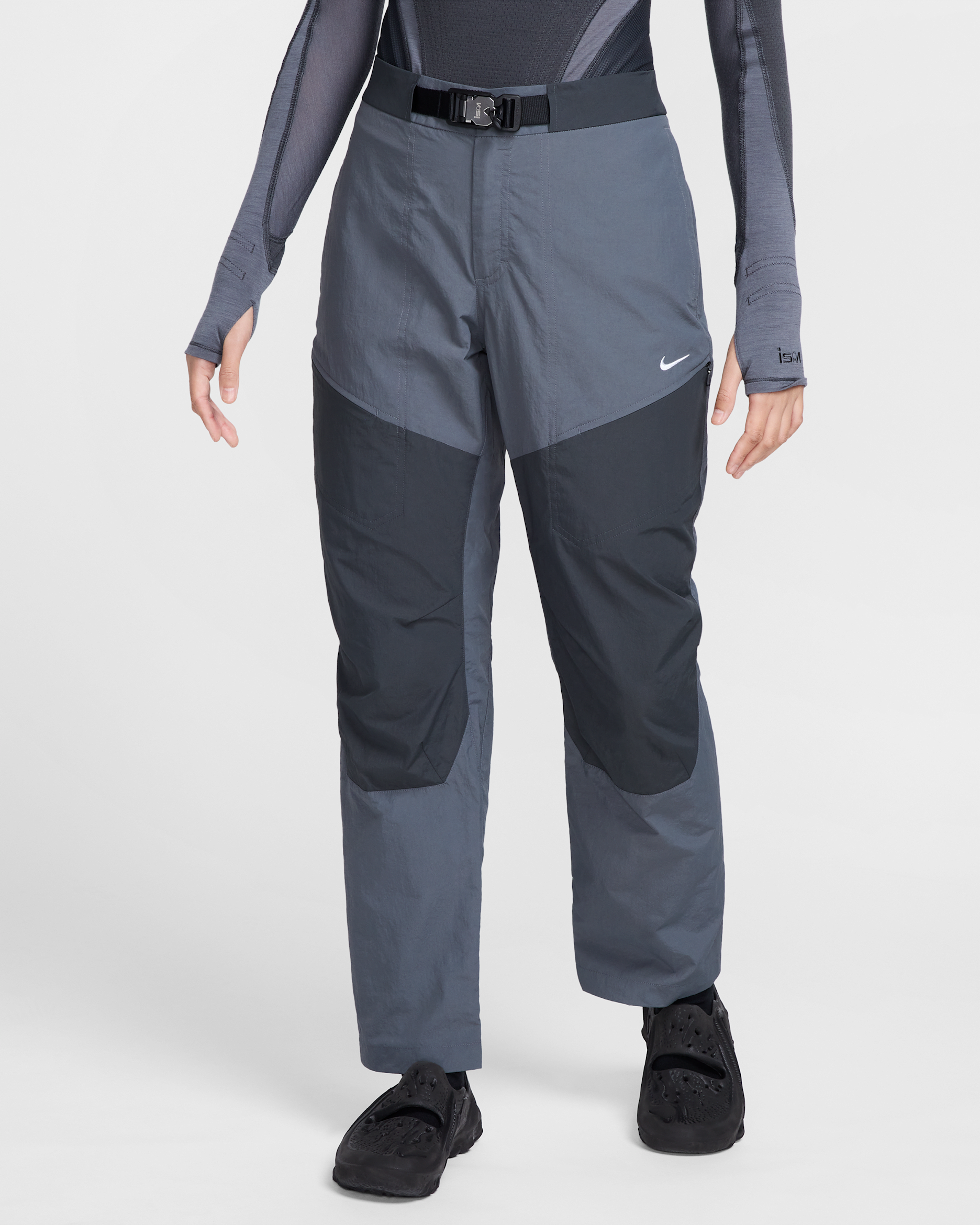 ナイキ ISPA ウィメンズ カーゴ パンツ - ダークグレー/アンスラサイト/ブラック