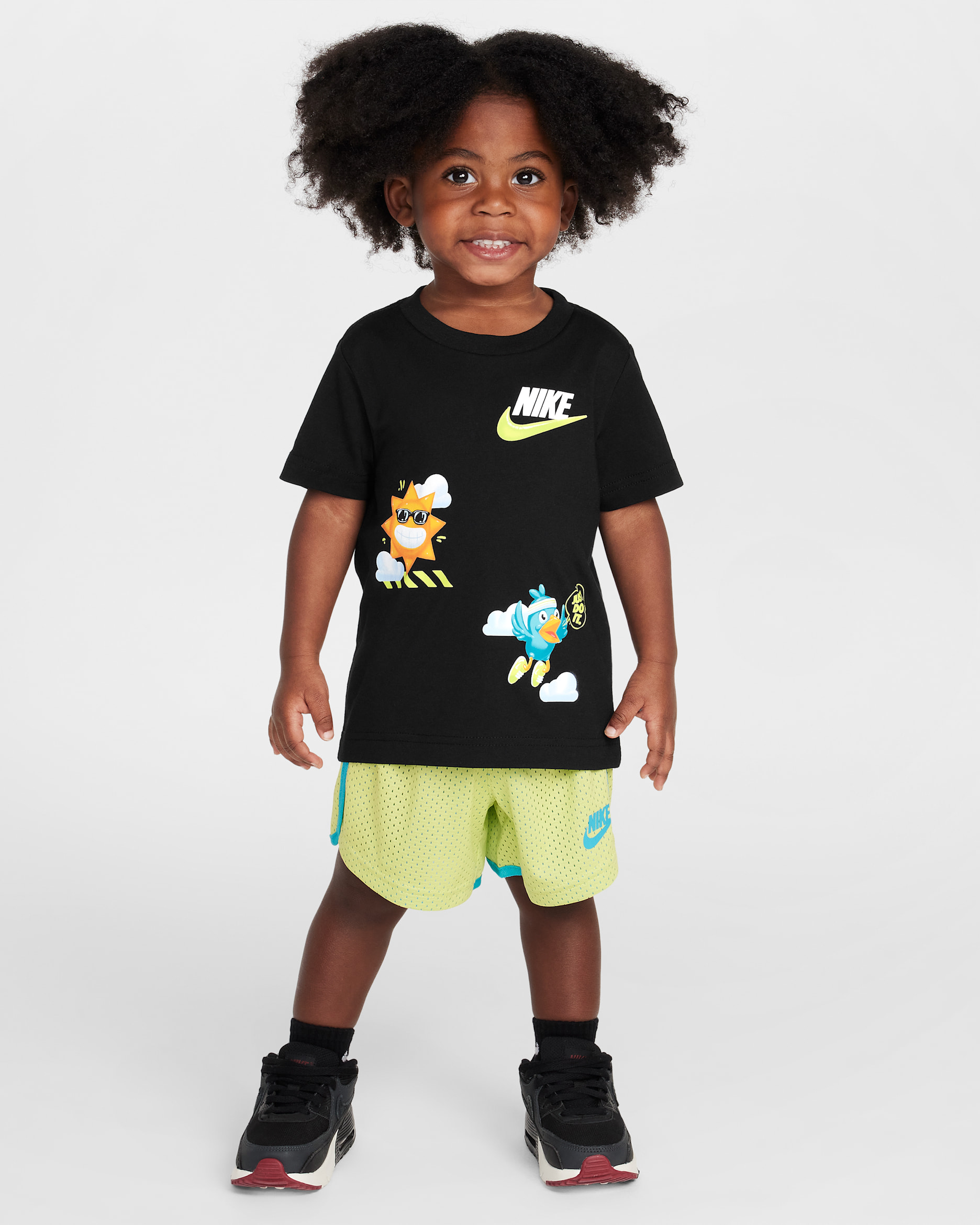 Conjunto de shorts de 2 piezas Dri-FIT Just Believe infantil Nike - Luz de calcio
