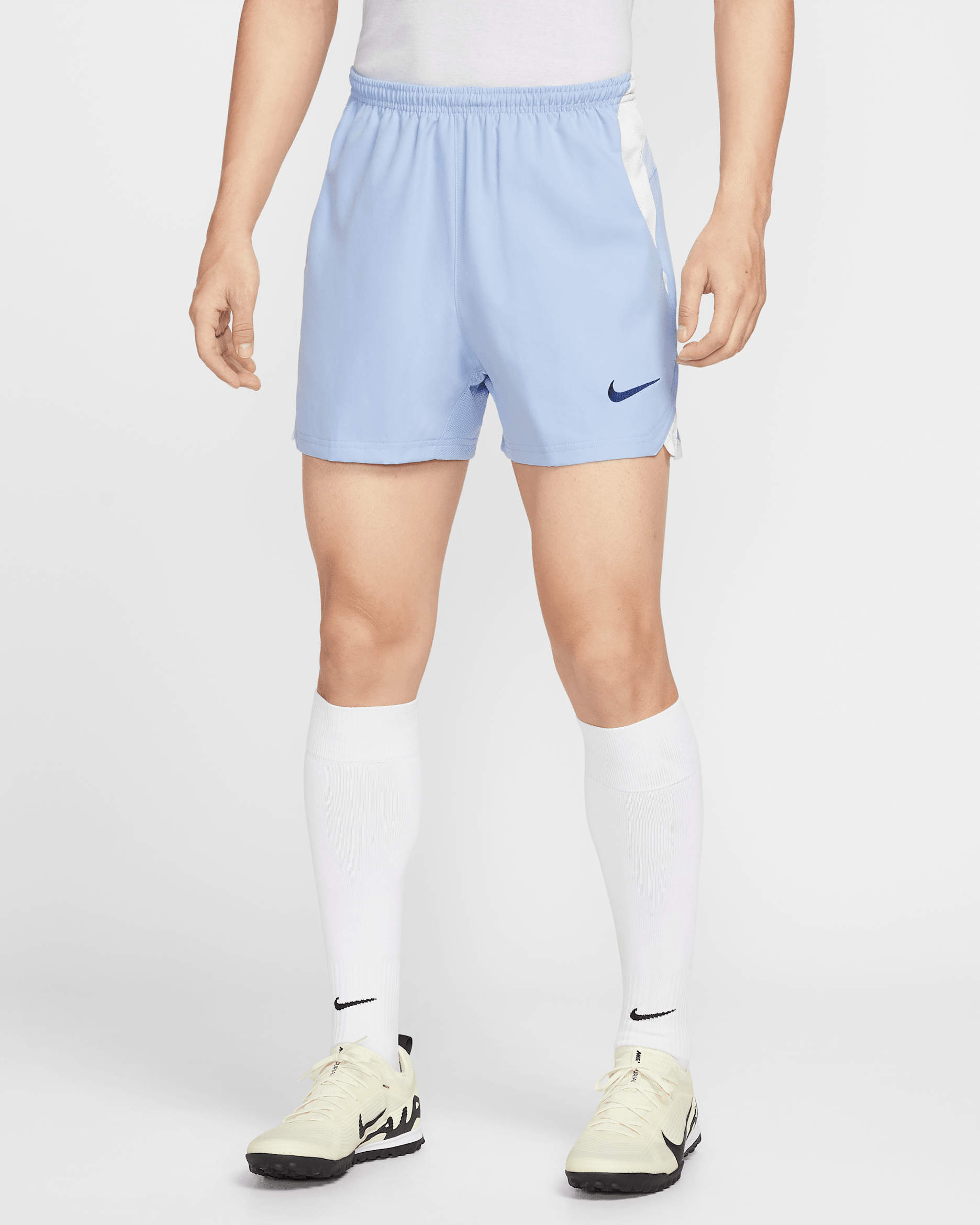 Nike Total 90 Men's Dri-FIT Football Shorts - Aluminium/Sail/Blue Void
