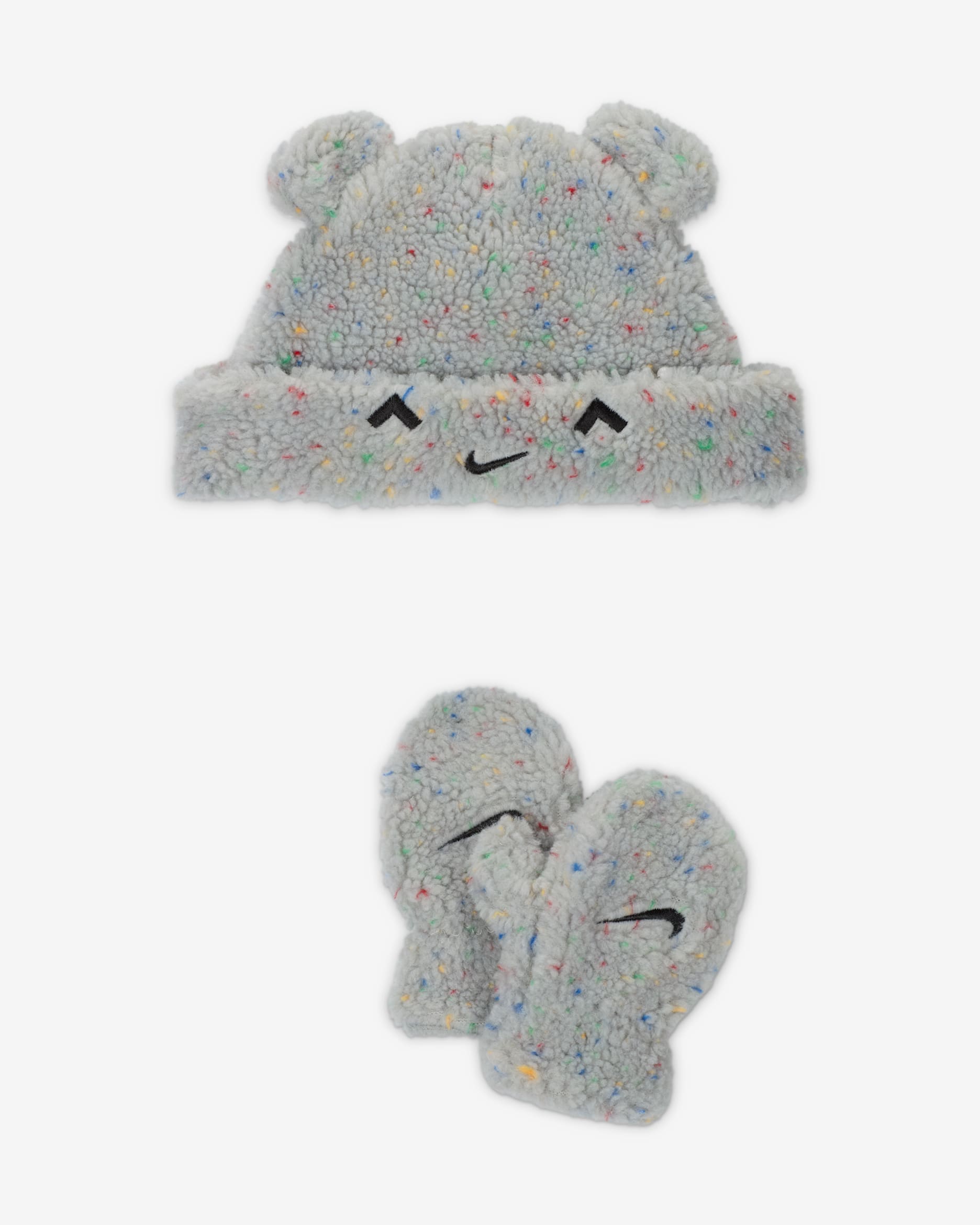 Nike Cozy Comfort Toddler 2-Piece Beanie Set - Light Smoke Grey
