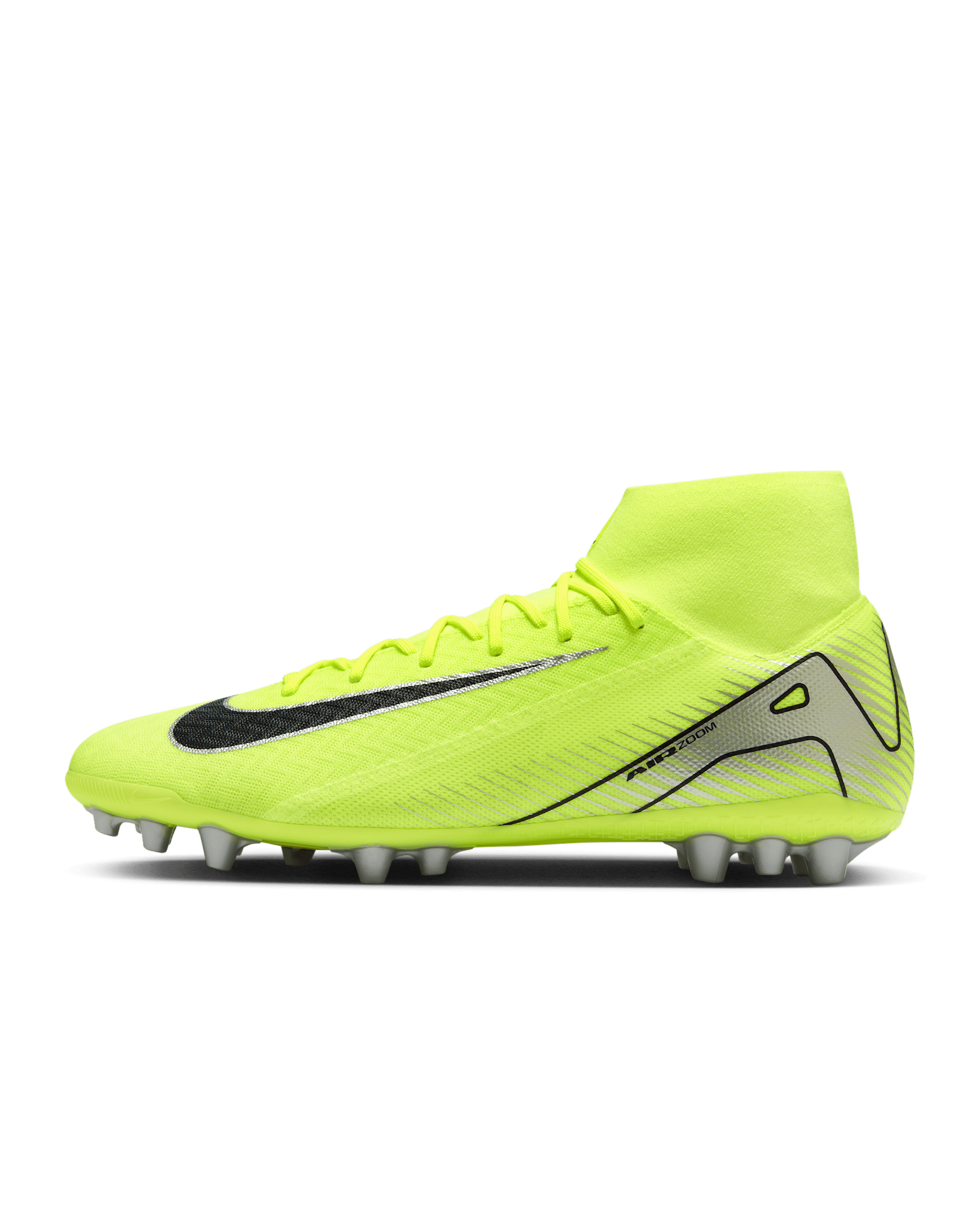 Nike Mercurial Superfly 10 Academy Artificial-Grass High-Top Football Boot - Volt/Black