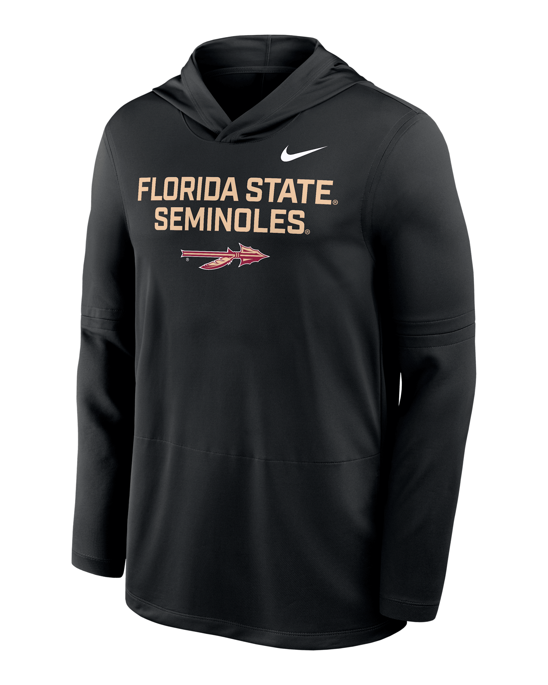 Florida State Sideline Men's Nike Dri-FIT College Long-Sleeve Hooded Top - Black