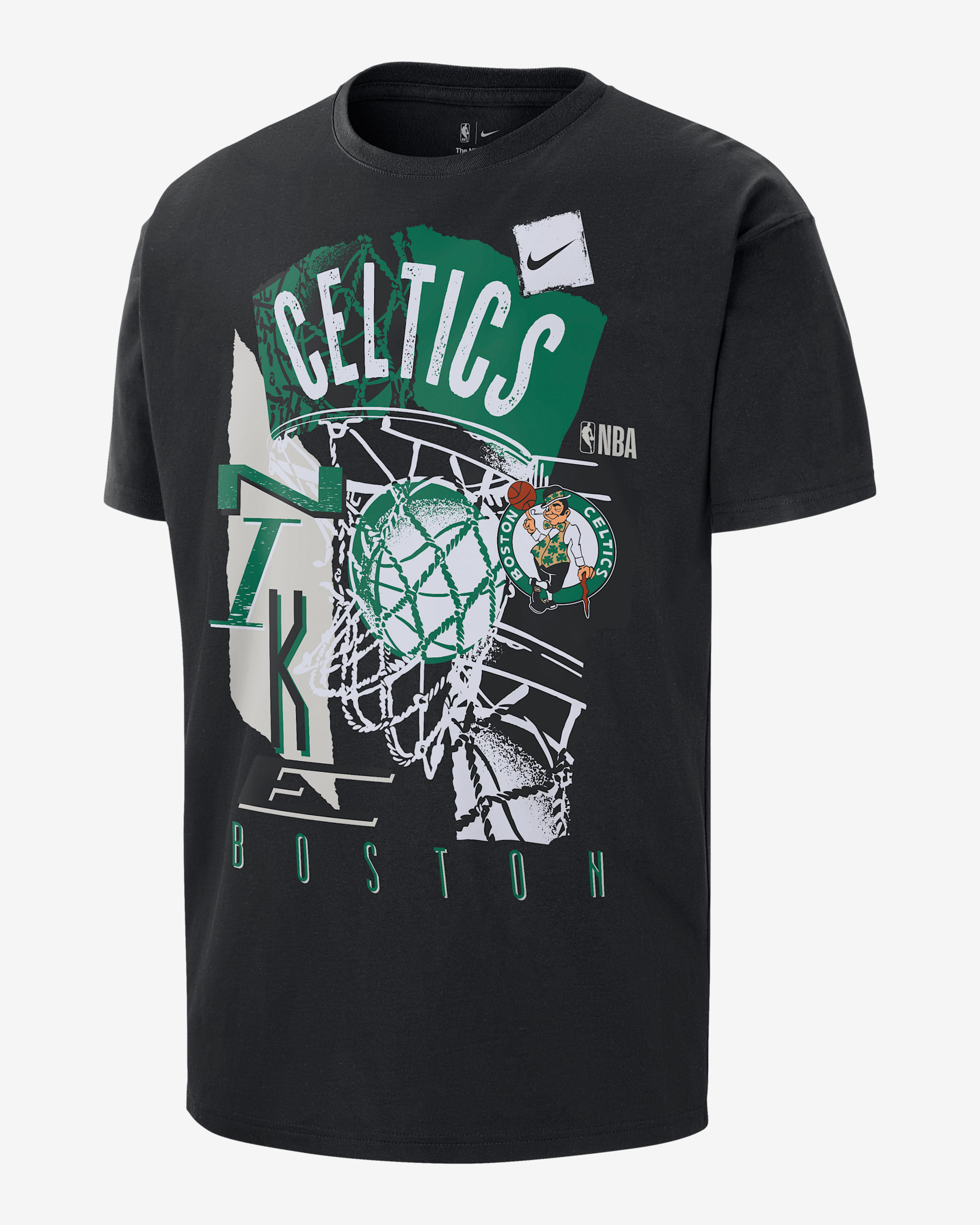 Boston Celtics Courtside Nike NBA vintage shirt voor heren - Zwart