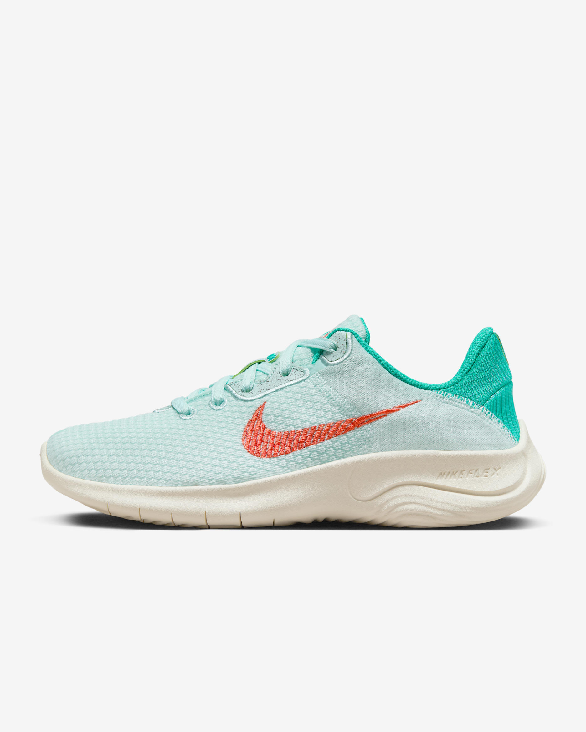 รองเท้าวิ่งโร้ดรันนิ่งผู้หญิง Nike Experience Run 11 - Jade Ice/Clear Jade/Coconut Milk/Picante Red