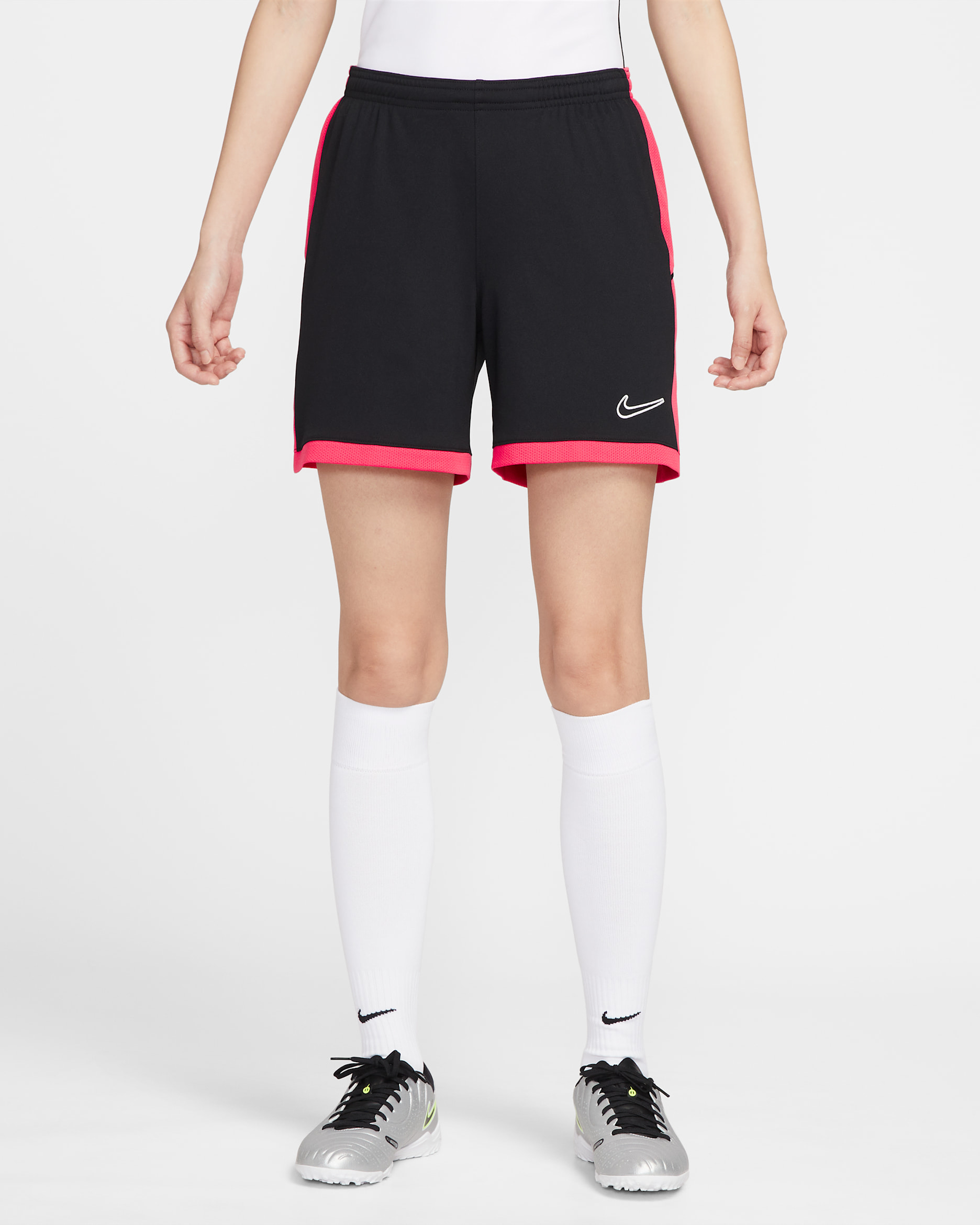 Nike Academy Women's Dri-FIT Football Shorts - Black/Light Fusion Red/Black/Sail