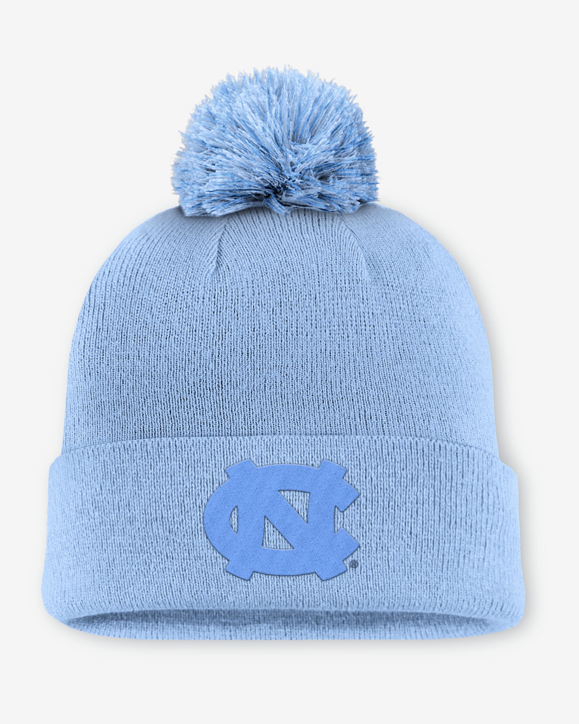 North Carolina Primetime Campus Toned Men's Jordan Brand College Cuffed Pom Beanie - Light Blue