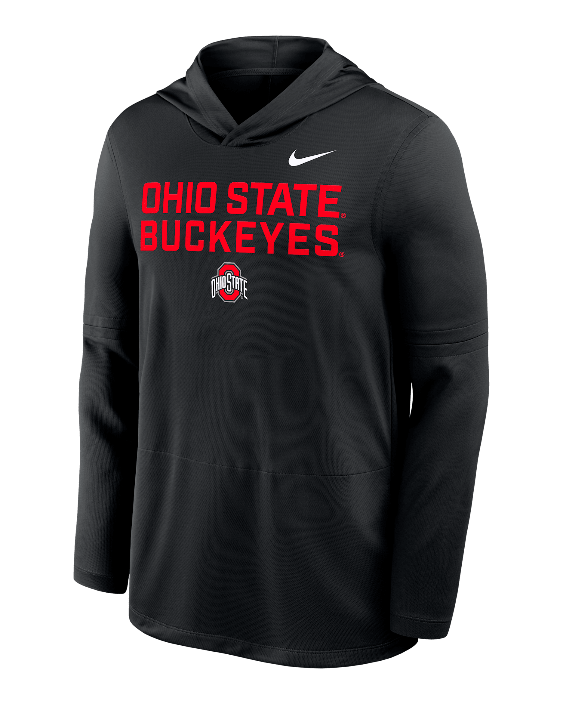 Ohio State Sideline Men's Nike Dri-FIT College Long-Sleeve Hooded Top - Black