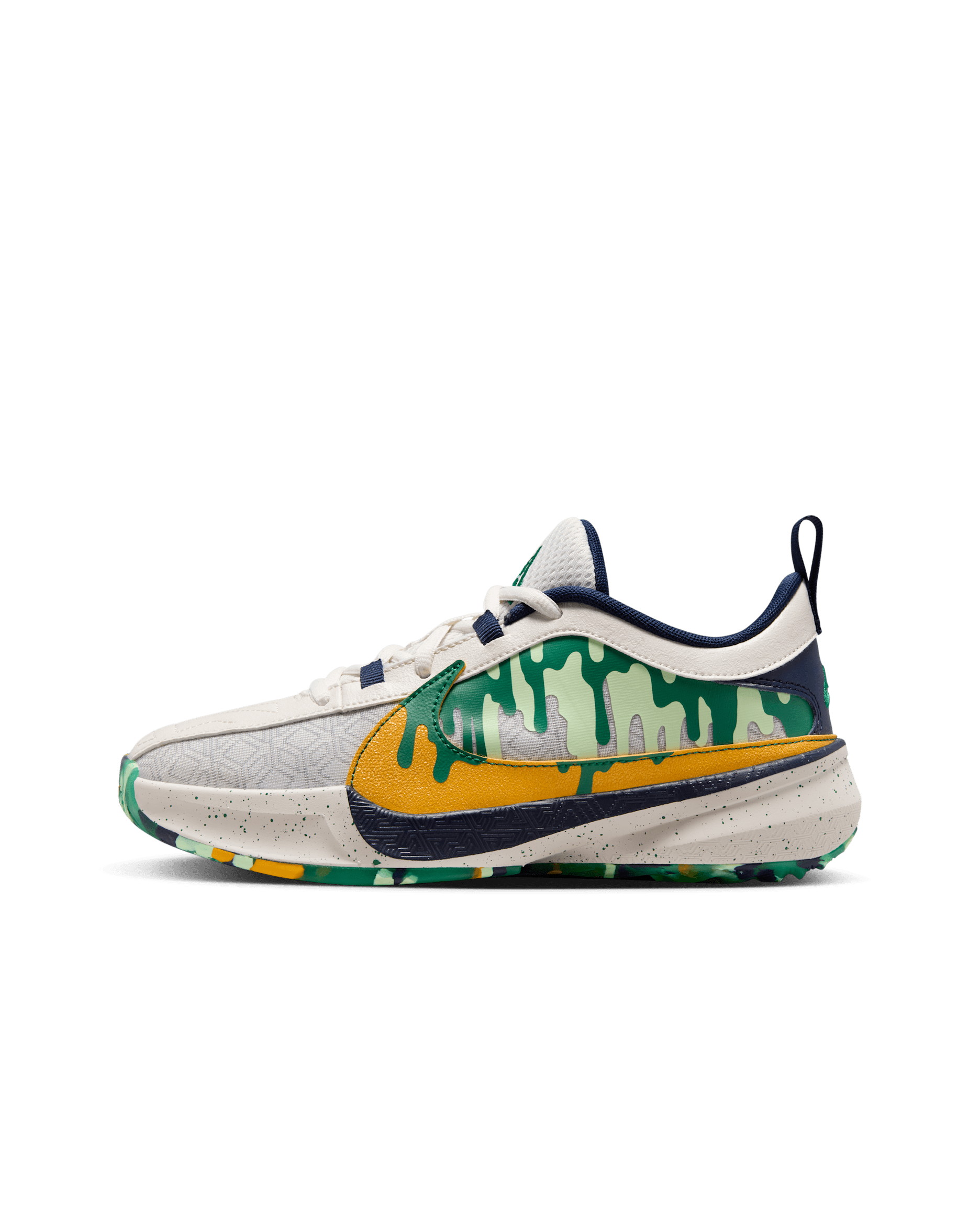 Giannis Freak 5 SE "Hometown Hero" 大童籃球鞋 - Wolf Grey/Phantom/Malachite/University Gold