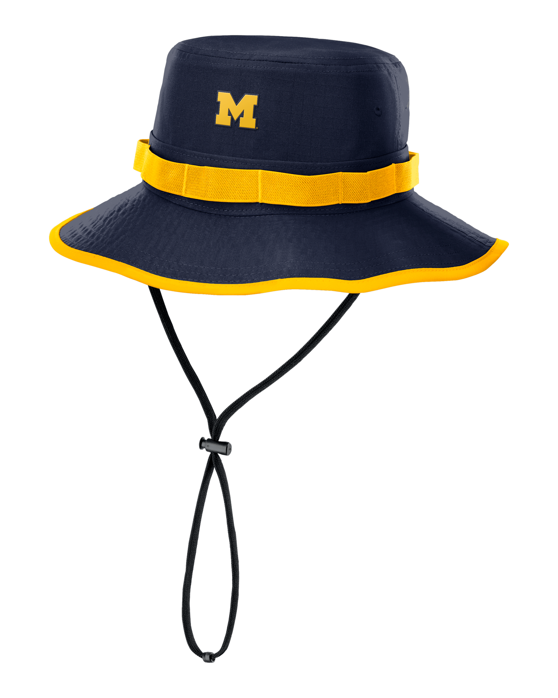 Gorro tipo pescador universitario Nike Dri-FIT para hombre Michigan Sideline Apex Gameday Boonie - Azul marino