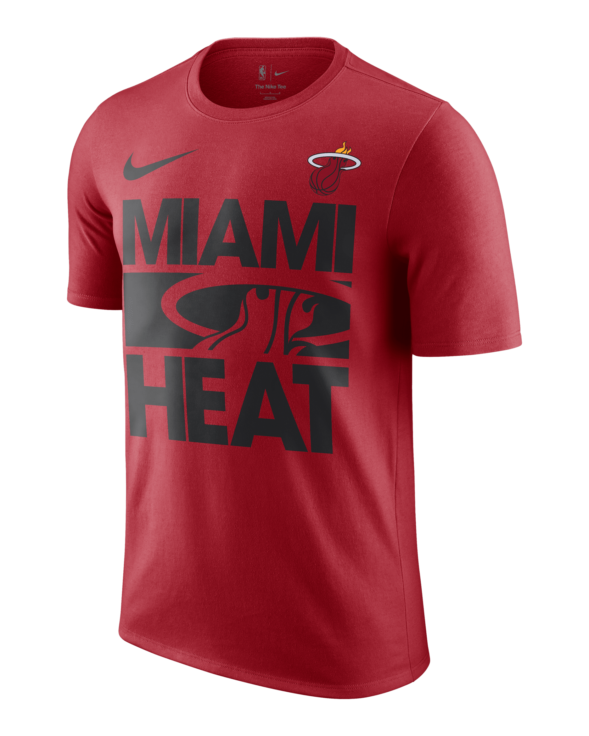 Playera Nike NBA para hombre Miami Heat Courtside - Rojo duro