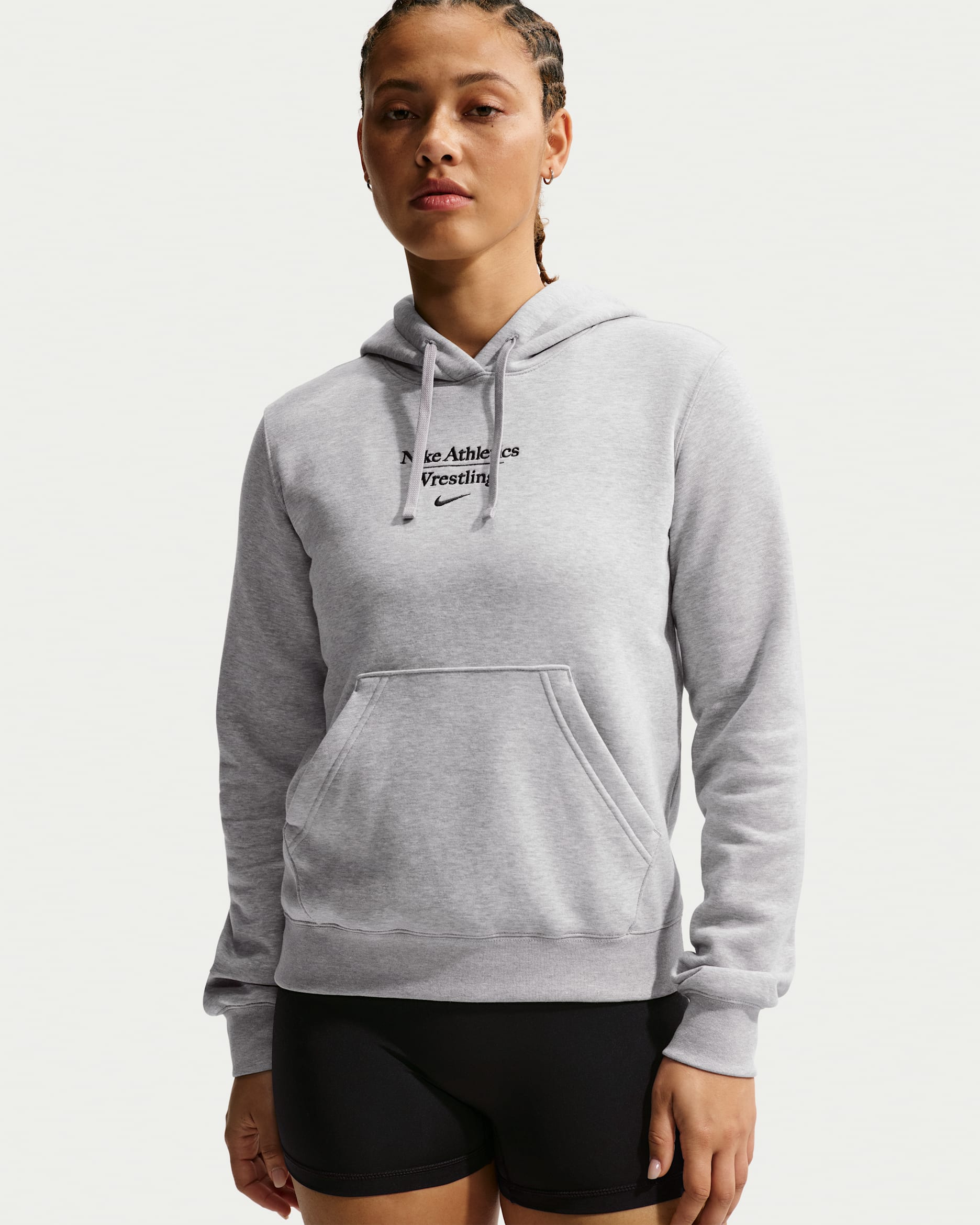 Nike Women's Wrestling Pullover Hoodie - Dark Grey Heather