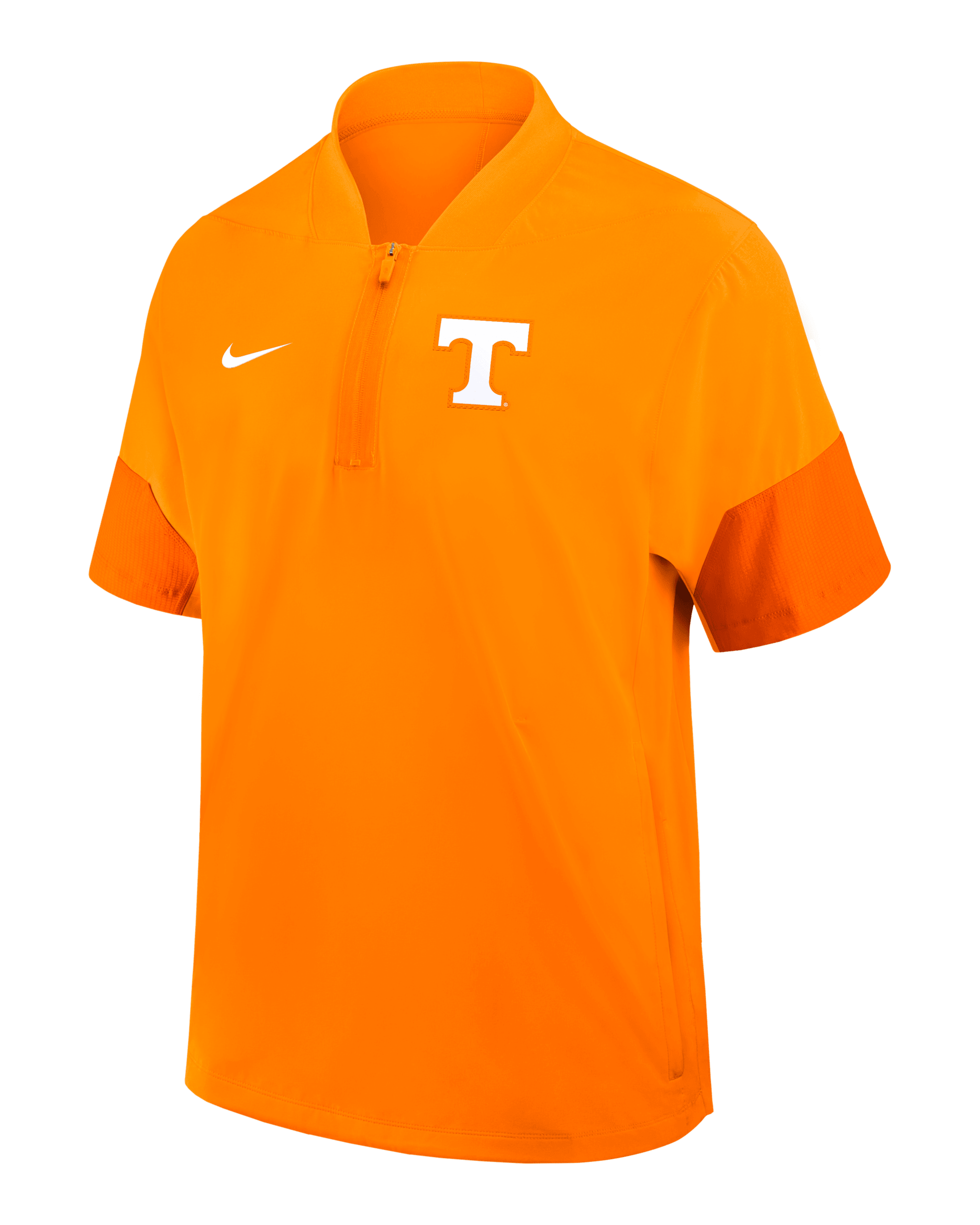 Tennessee Sideline Coach Men's Nike College 1/2-Zip Short-Sleeve Jacket - Orange
